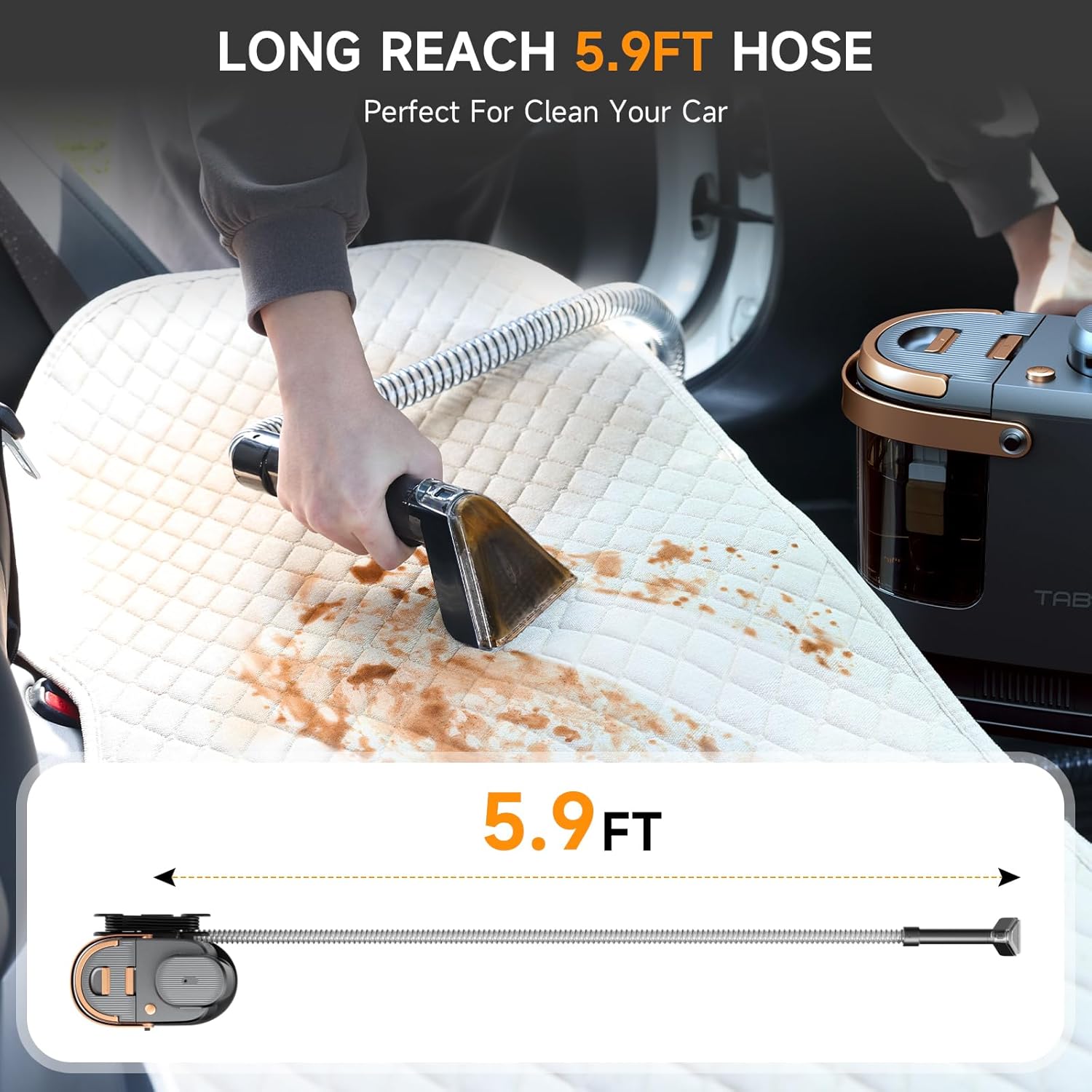 TAB Carpet Cleaner Machine with 18KPa Power