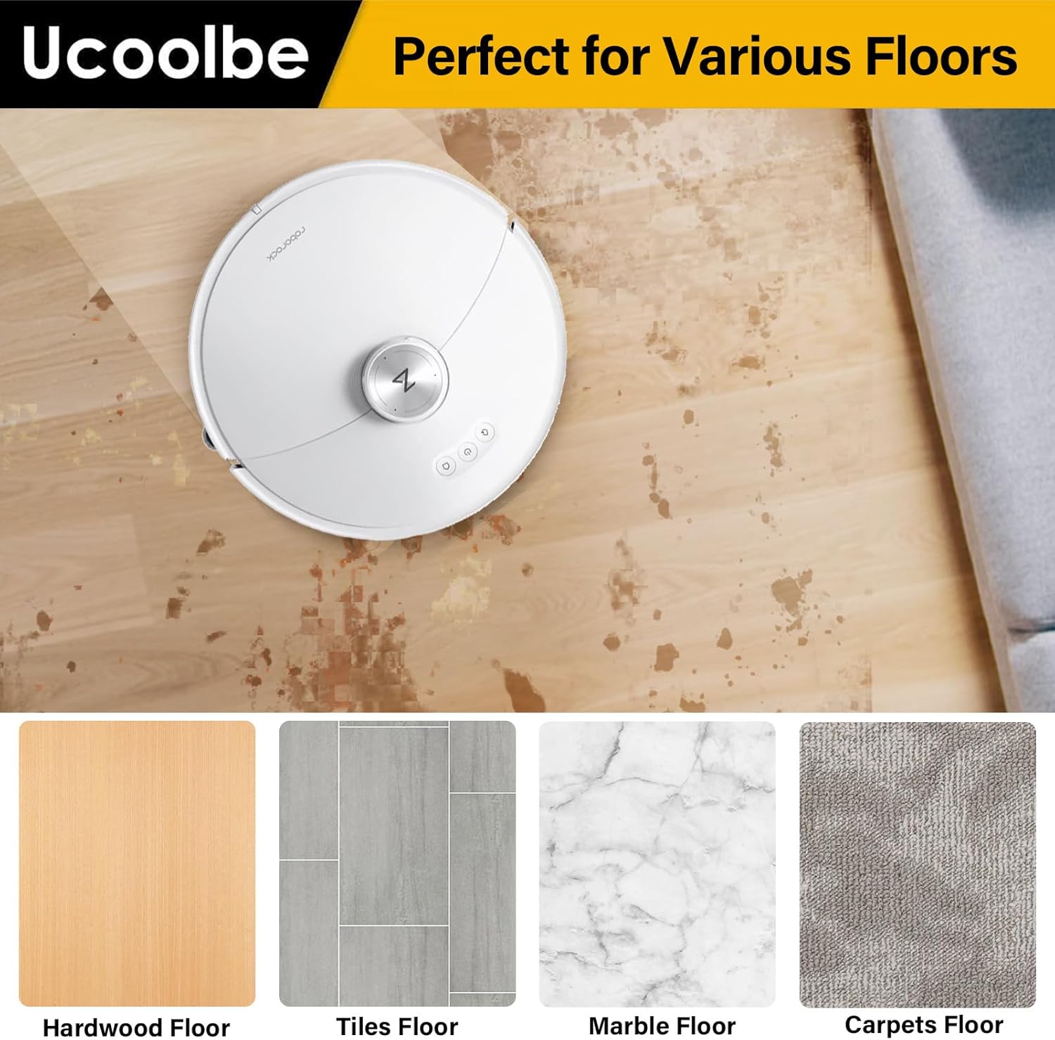 Ucoolbe Roborock Mop Pads 8 Pack Replacement Accessories
