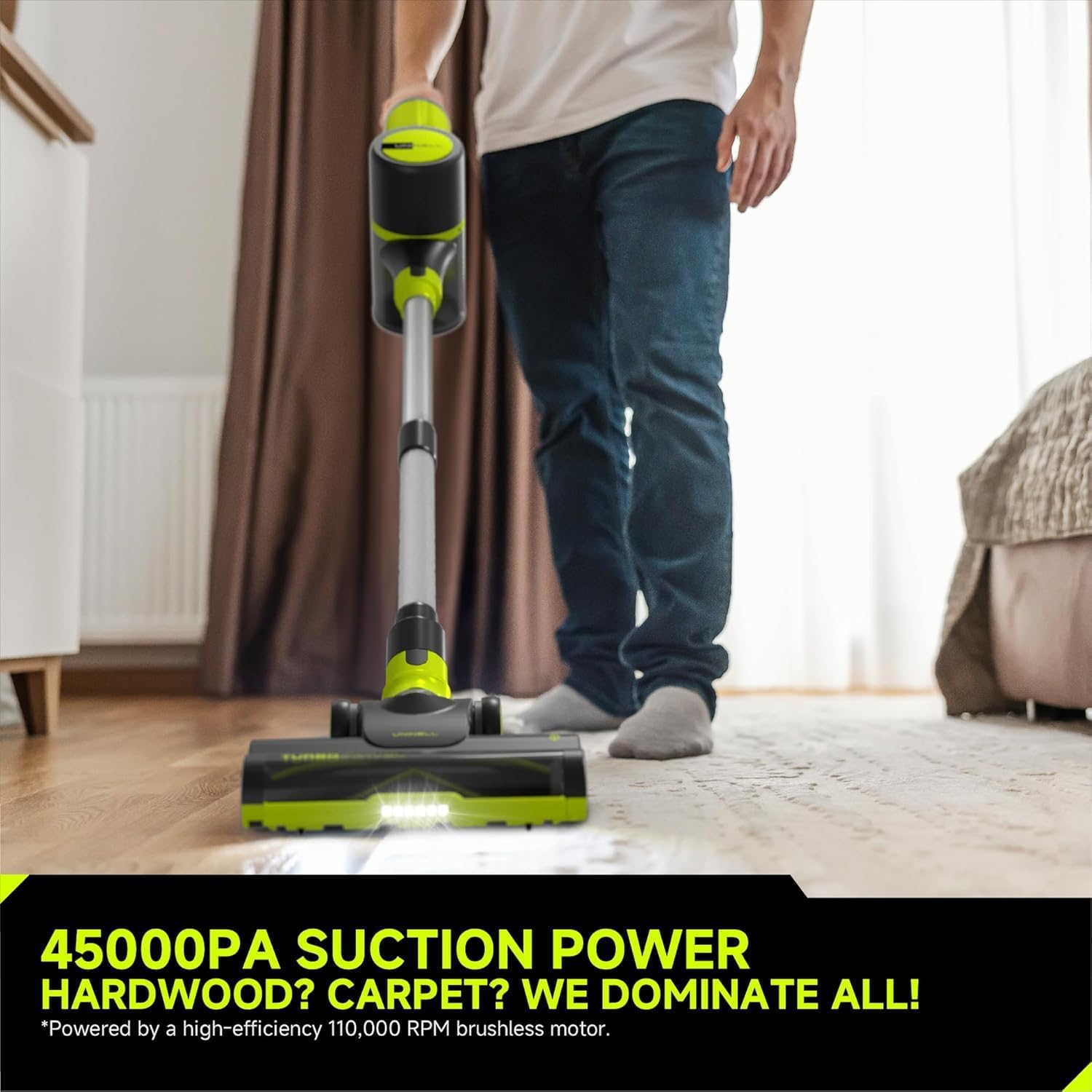 UNINELL HOME Cordless Vacuum Cleaner 45KPa 55 Mins