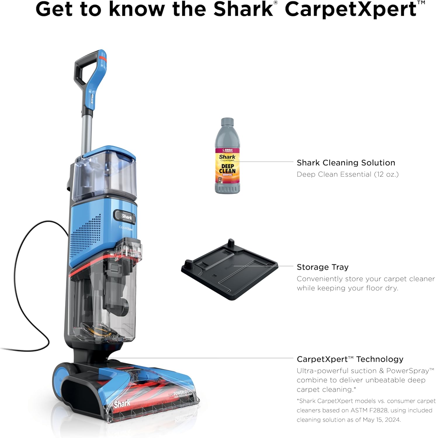 Shark CarpetXpert Upright Deep Cleaner Blue
