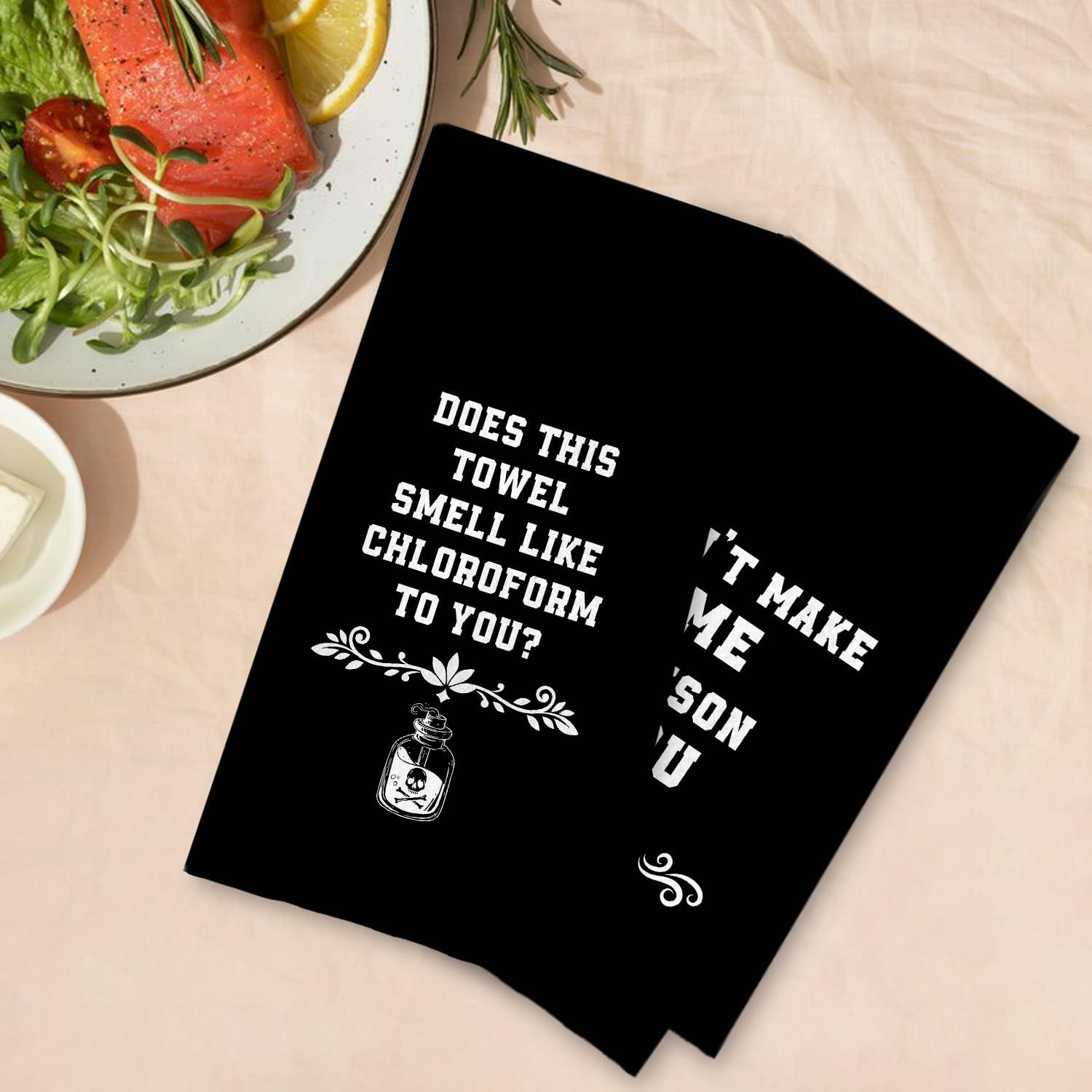 Funny Kitchen Towels Set of 2 with Sarcastic Quotes