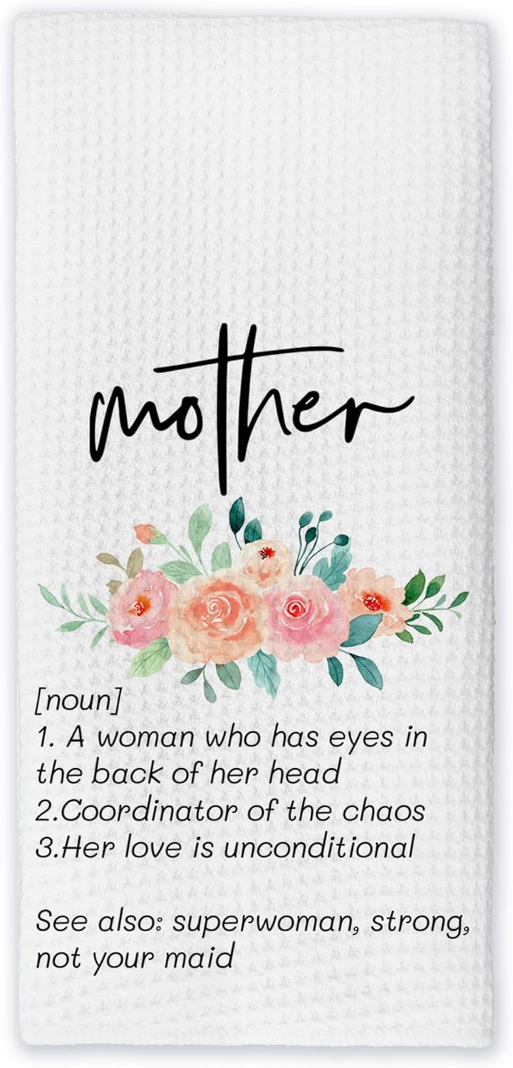 Mother Kitchen Towels Dish Cloths for Farmhouse Kitchen Bathroom 16x24 Inches