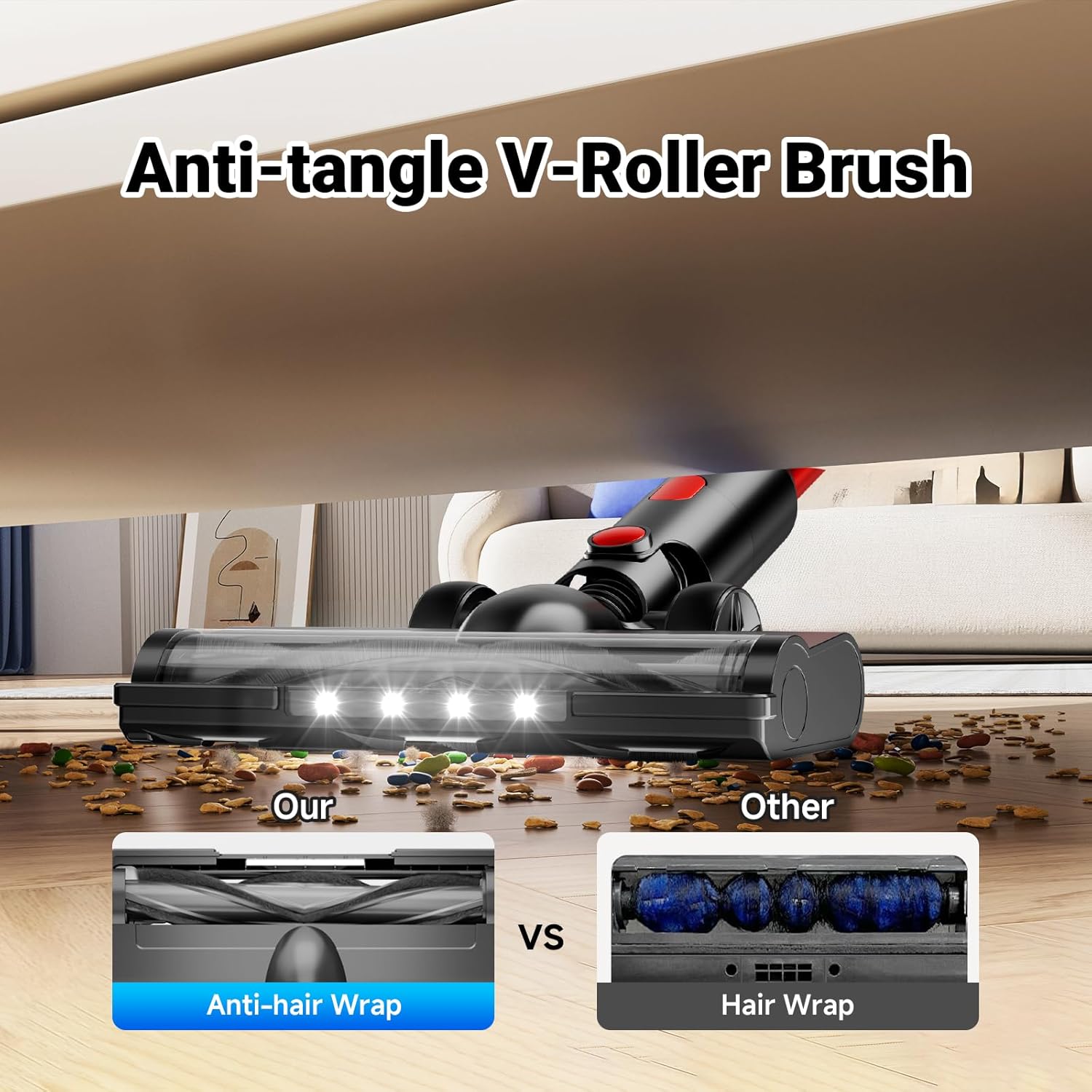 BSNAW Cordless Stick Vacuum 8-in-1 Powerful Deep Cleaner