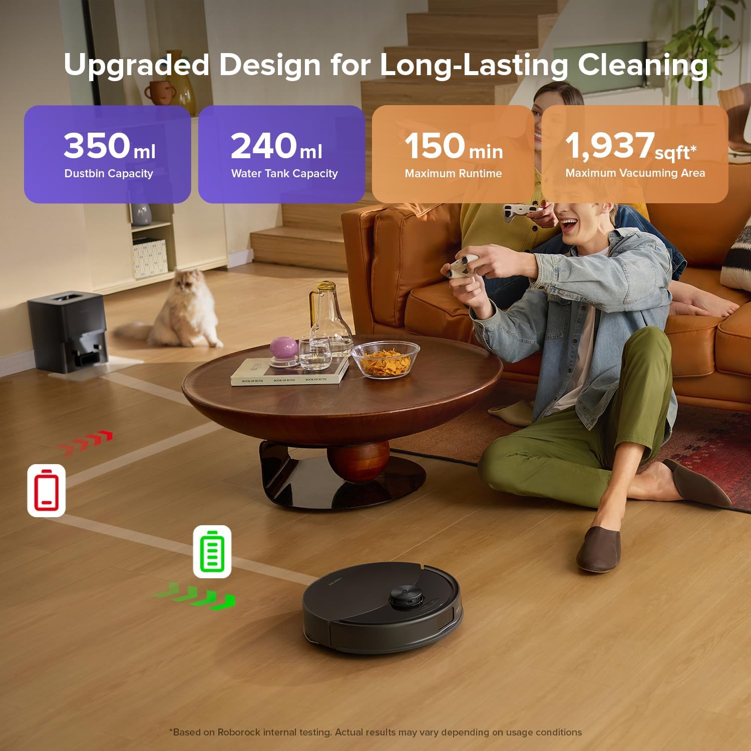 Roborock Q10 S5 Robotic Vacuum and Mop with Self-Emptying