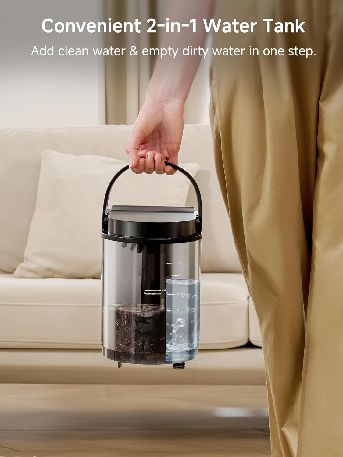 Uwant Portable Carpet Cleaner with 18Kpa Suction