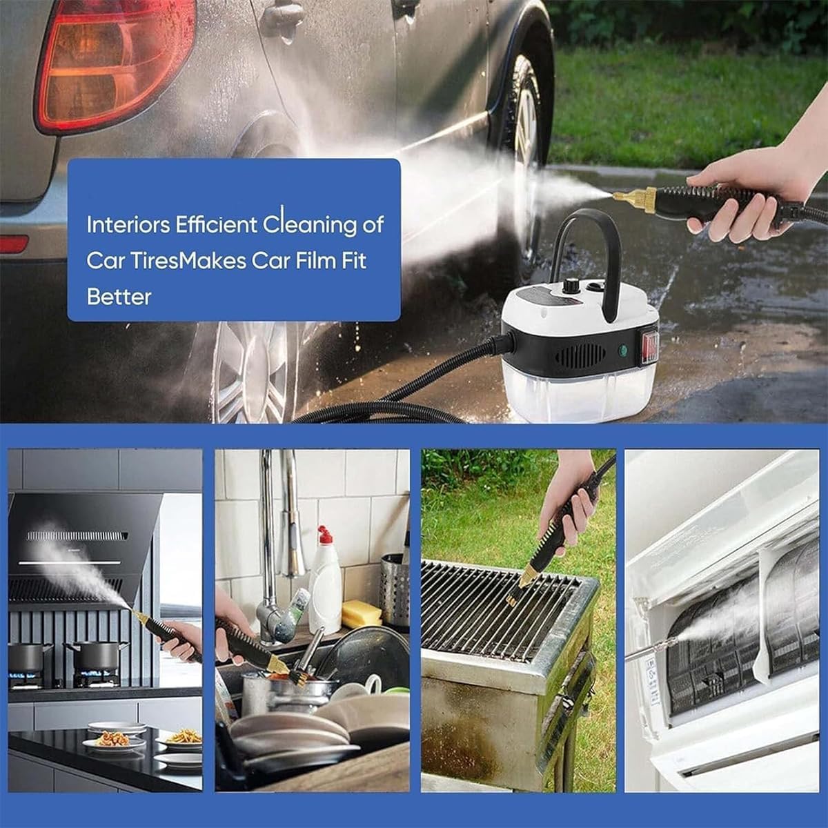 2500W High-Temp Portable Steam Cleaner for Home Use