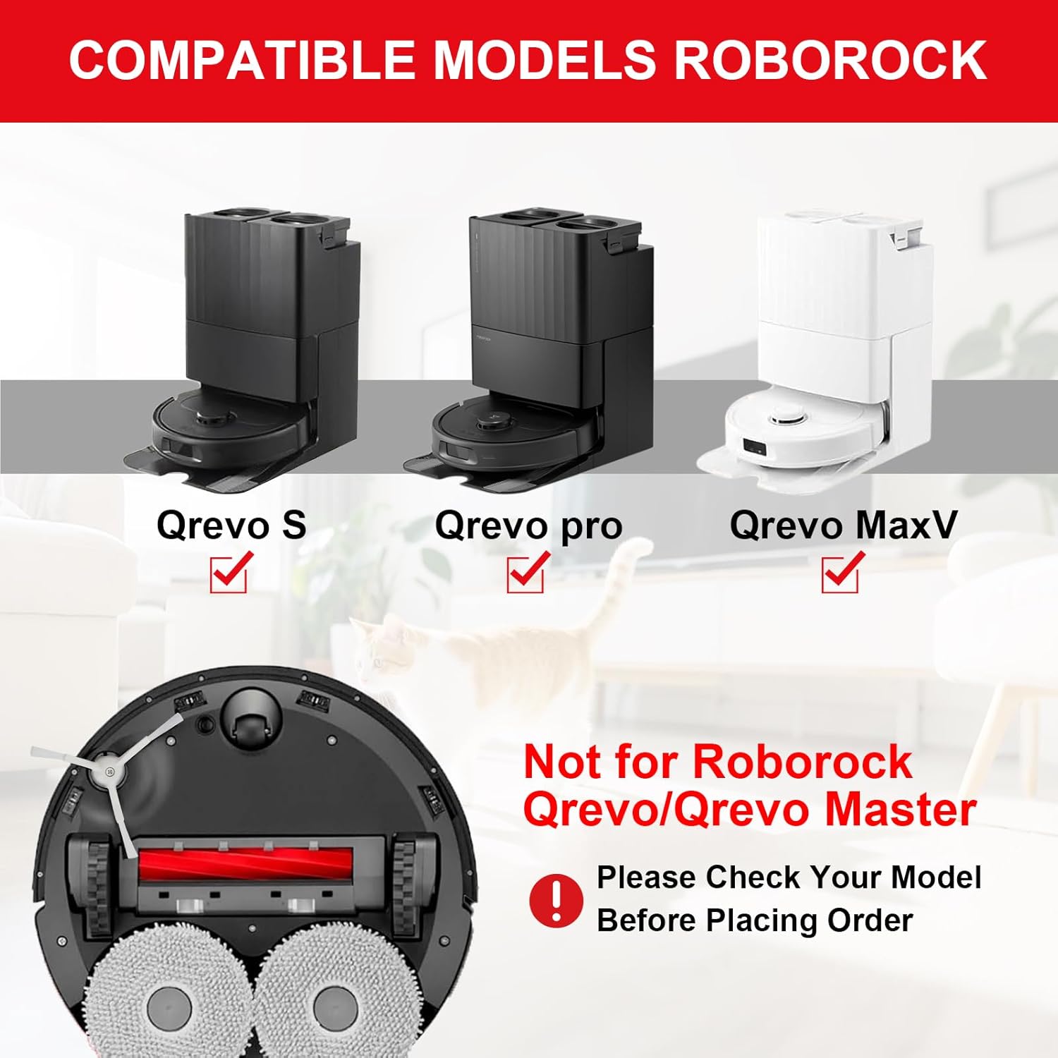 ERAVSOW 26 Piece Qrevo S Plus Pro MaxV Replacement Parts Kit
