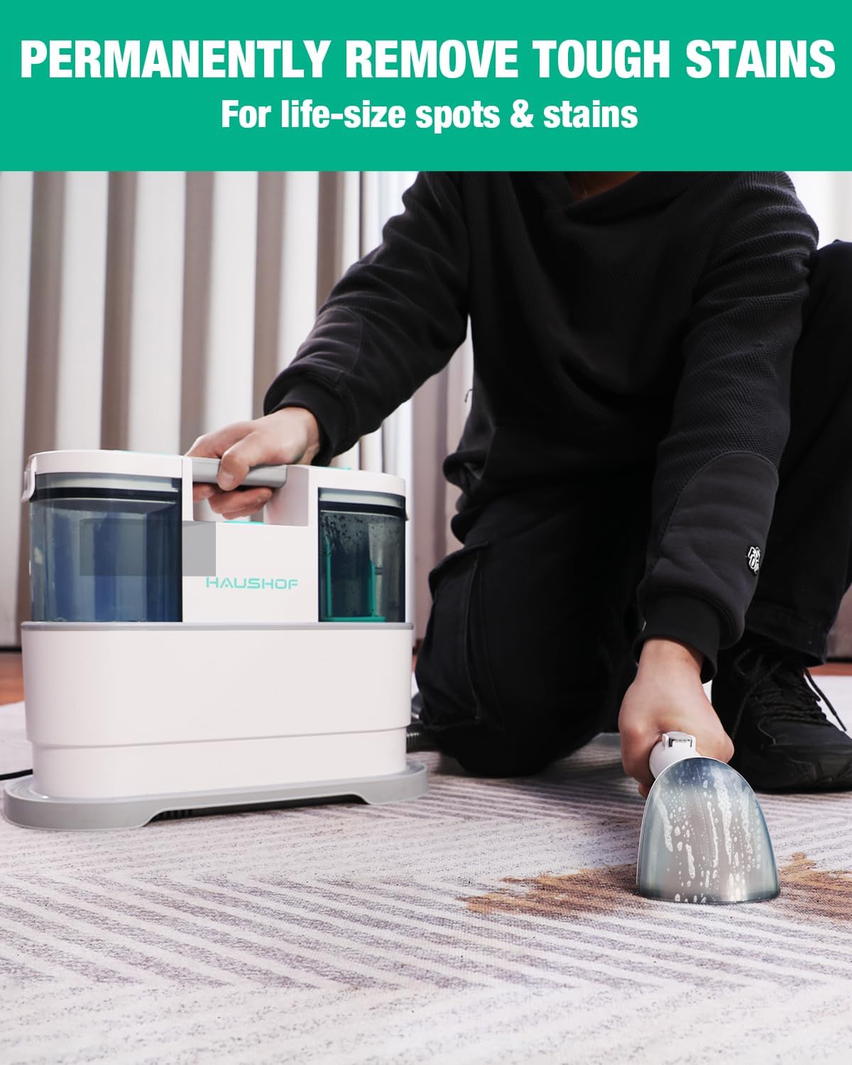 HAUSHOF Portable Carpet Spot and Upholstery Cleaner