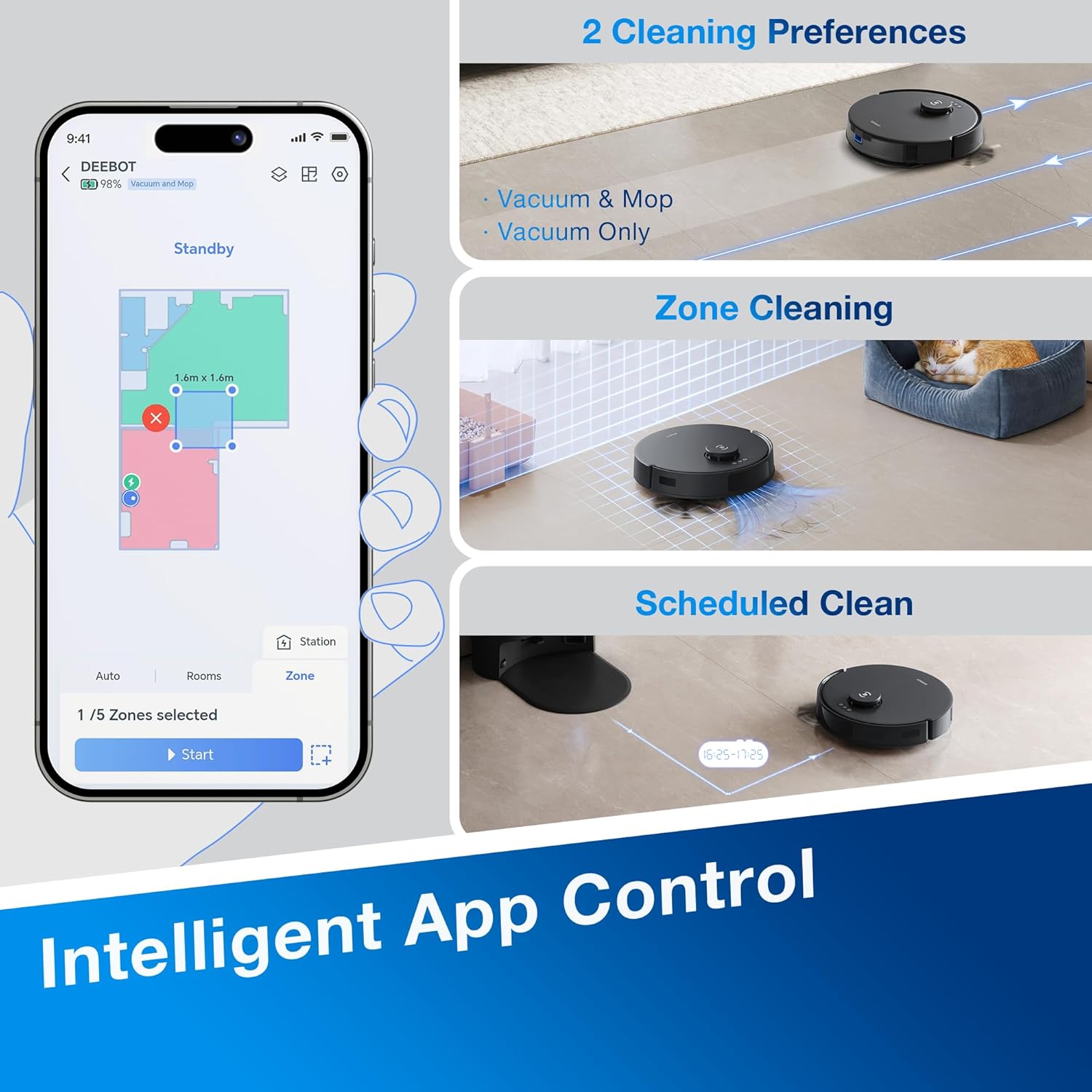 ECOVACS DEEBOT N20 Plus Robotic Vacuum and Mop with Self-Emptying Station