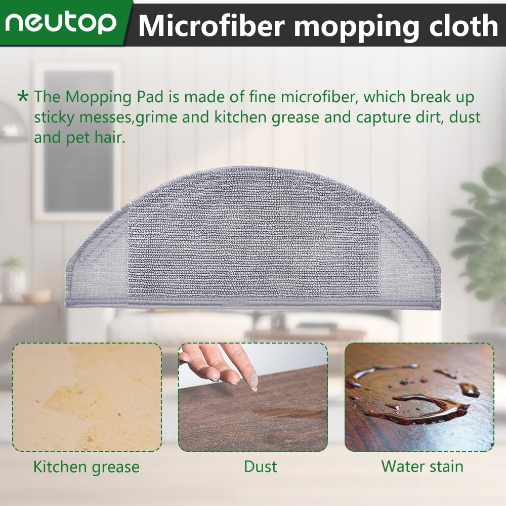 Neutop Washable Mopping Cloths Eufy RoboVac X8 Compatible 6 Pack