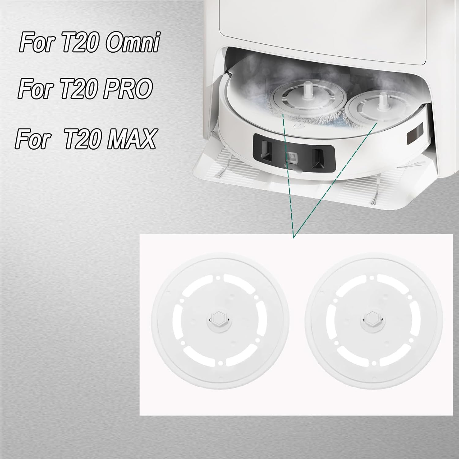 Mop Pad Plate Replacement for Ecovacs T20 Omni PRO MAX Robot Vacuum