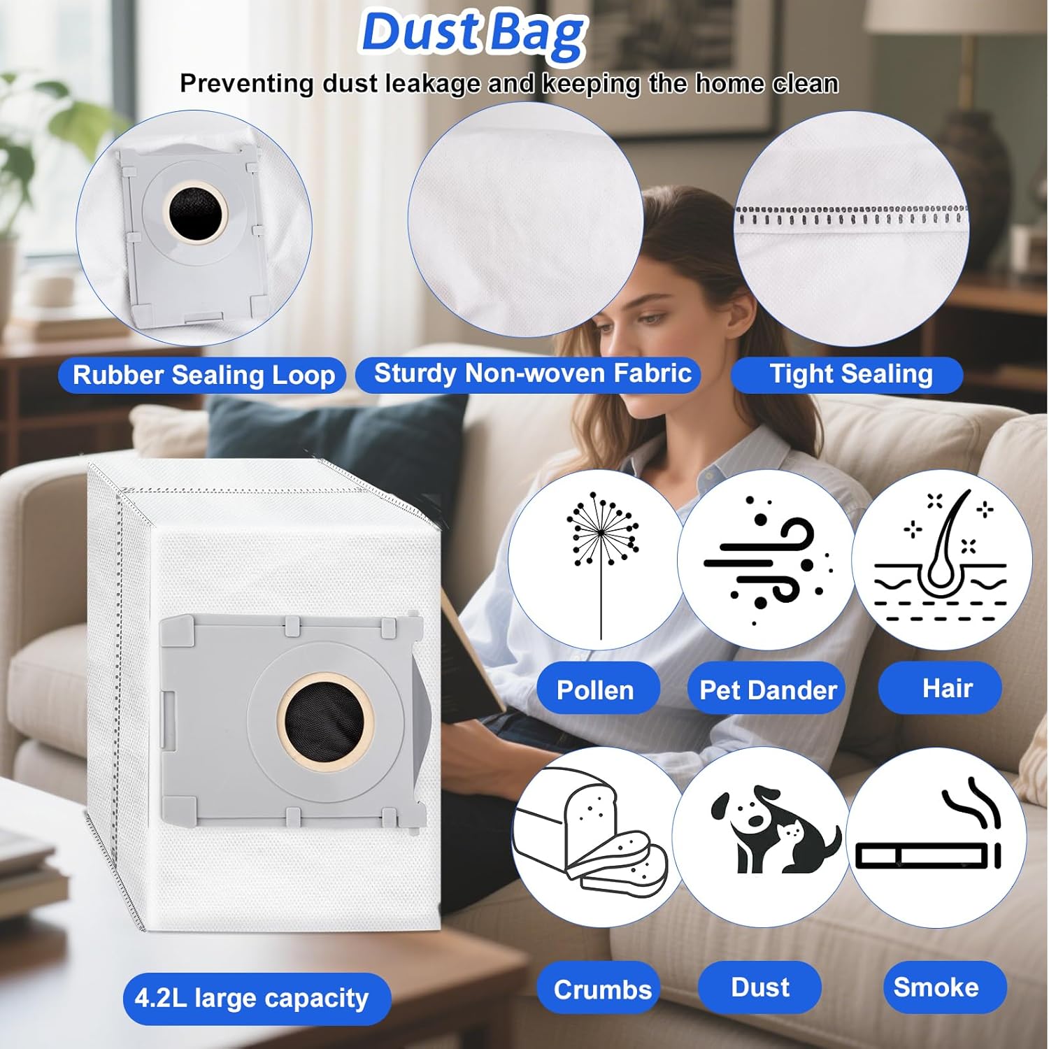 10 Pcs Replacement Kit for Ecovacs Deebot X8 Pro Omni Vacuum Cleaner