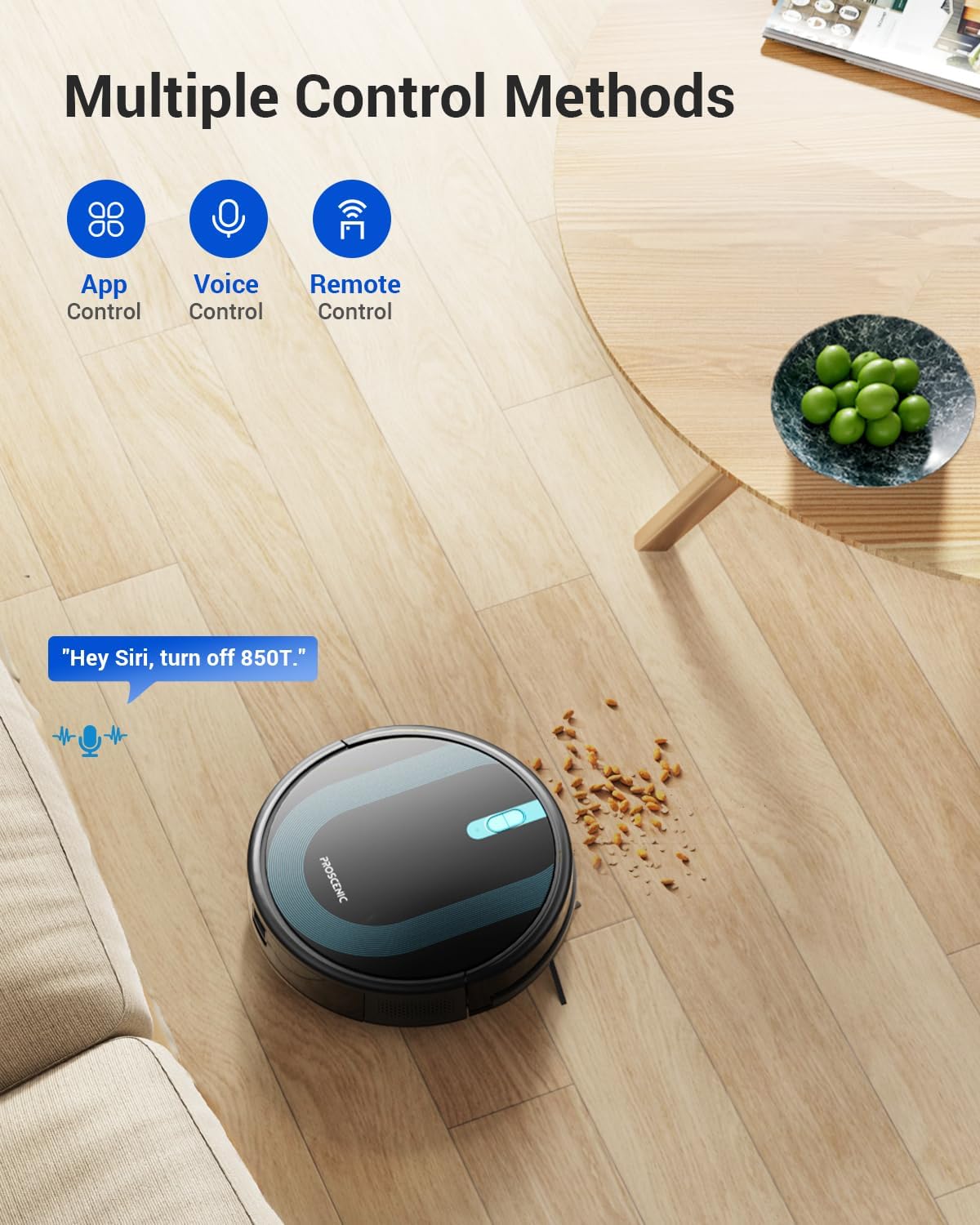 Proscenic 850T WiFi Robot Vacuum and Mop with Gyro Navigation