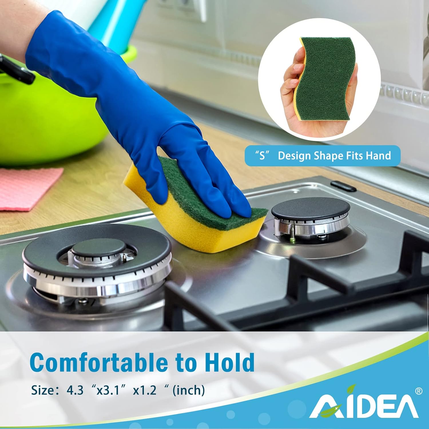 AIDEA Heavy Duty Scrub Sponge 24Count
