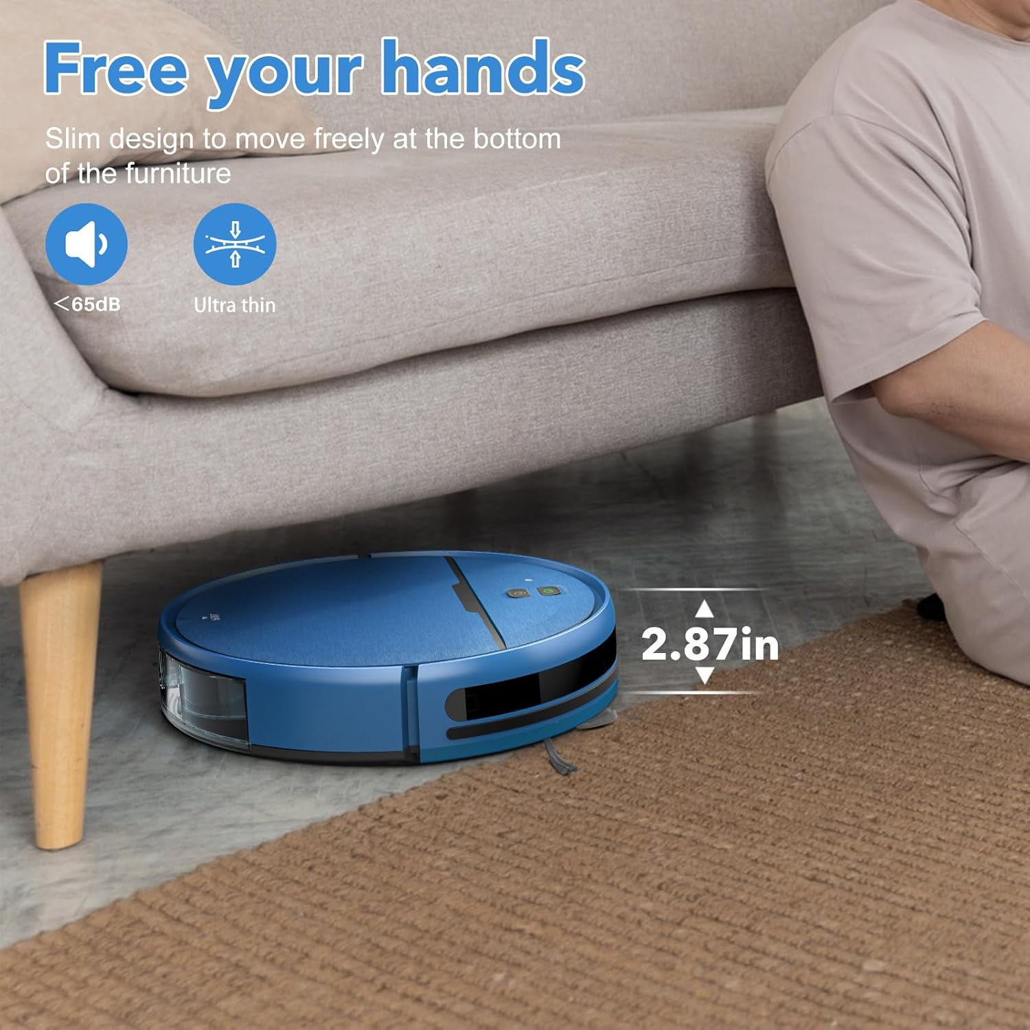 iMartine 2-In-1 Robot Vacuum and Mop Combo with WiFi and App