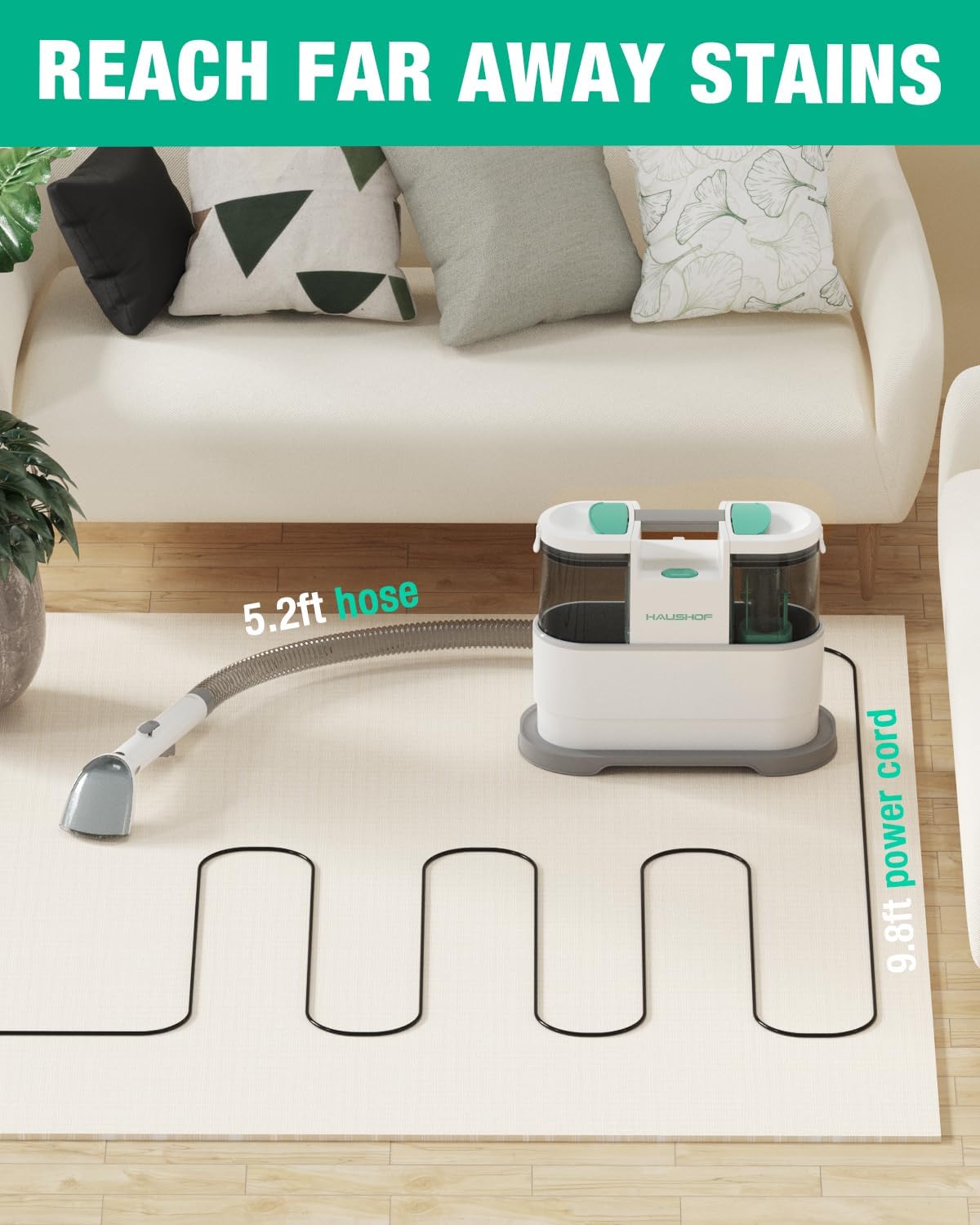 HAUSHOF Portable Carpet Spot and Upholstery Cleaner