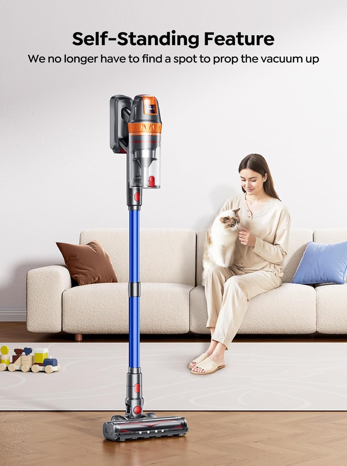 SMOTURE Cordless Vacuum Cleaner 600W Stick 45KPA