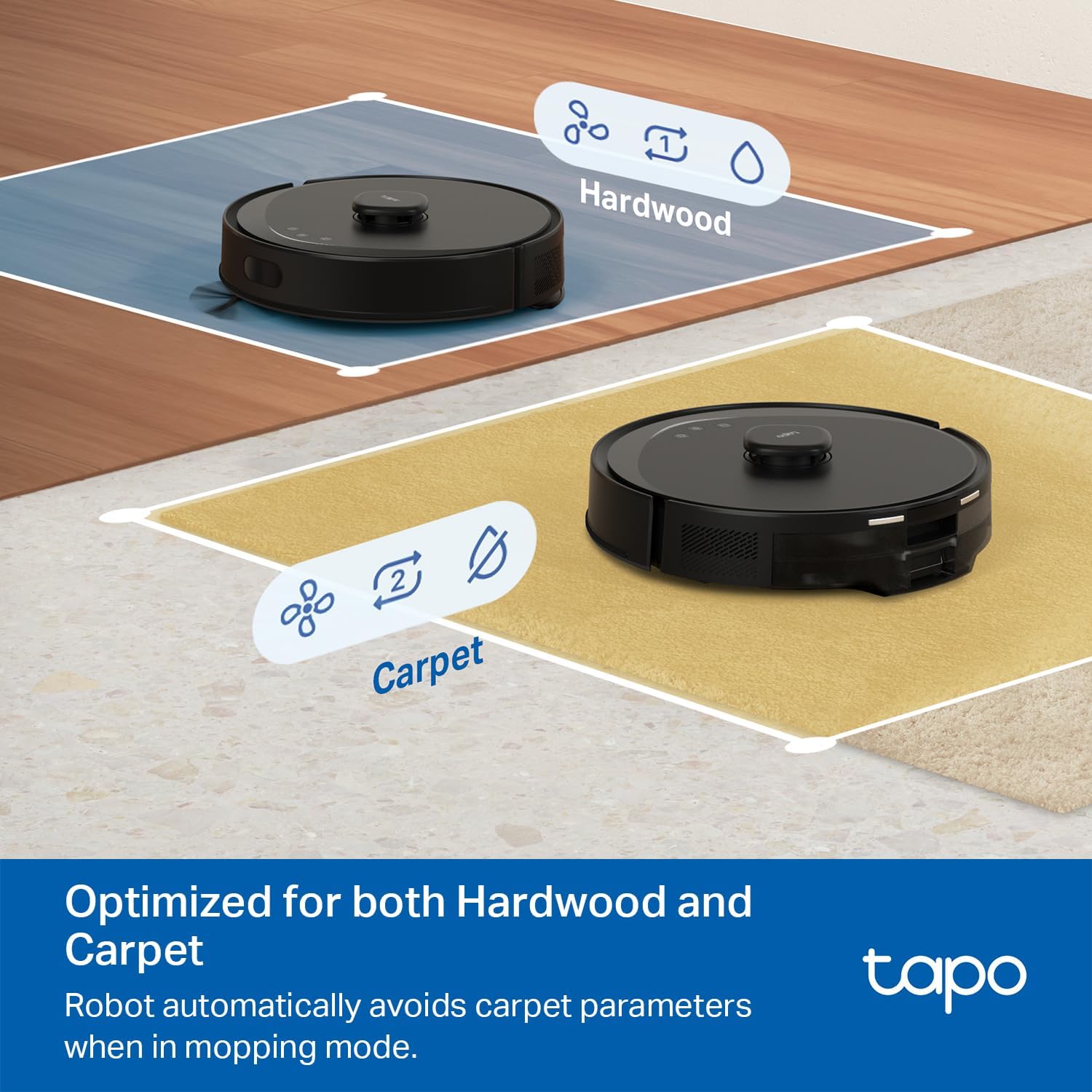 Tapo LiDAR Smart Navigation Robot Vacuum and Mop with Self-Emptying Dock