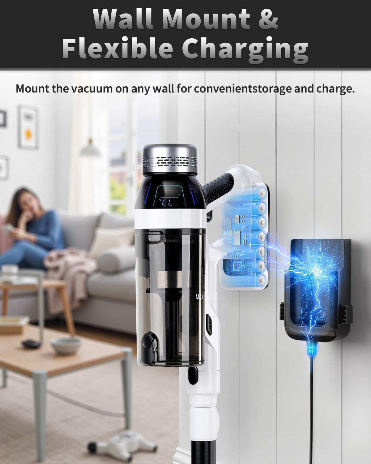 NuYupo Cordless Vacuum Cleaner with 2 Batteries
