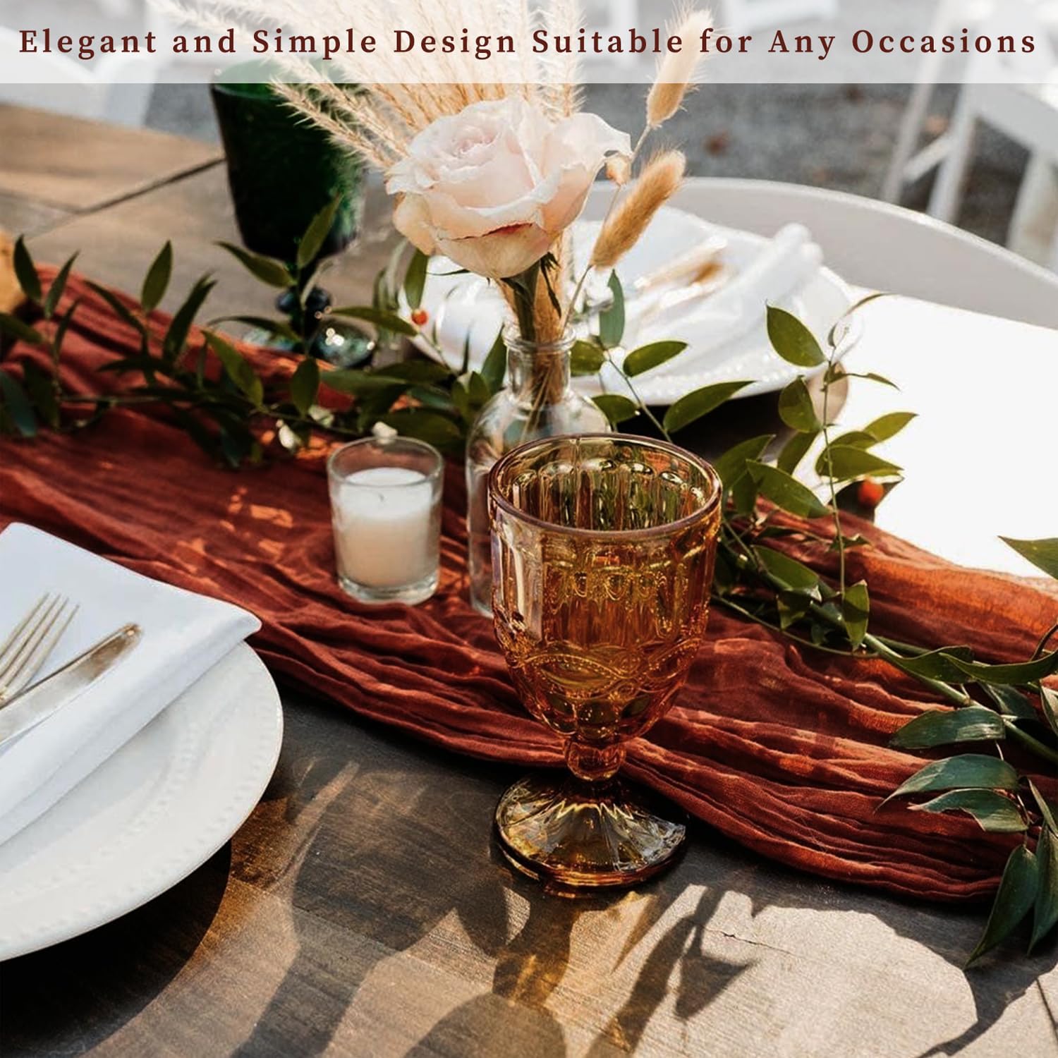 12 Pack Terracotta Cheesecloth Table Runner 10FT