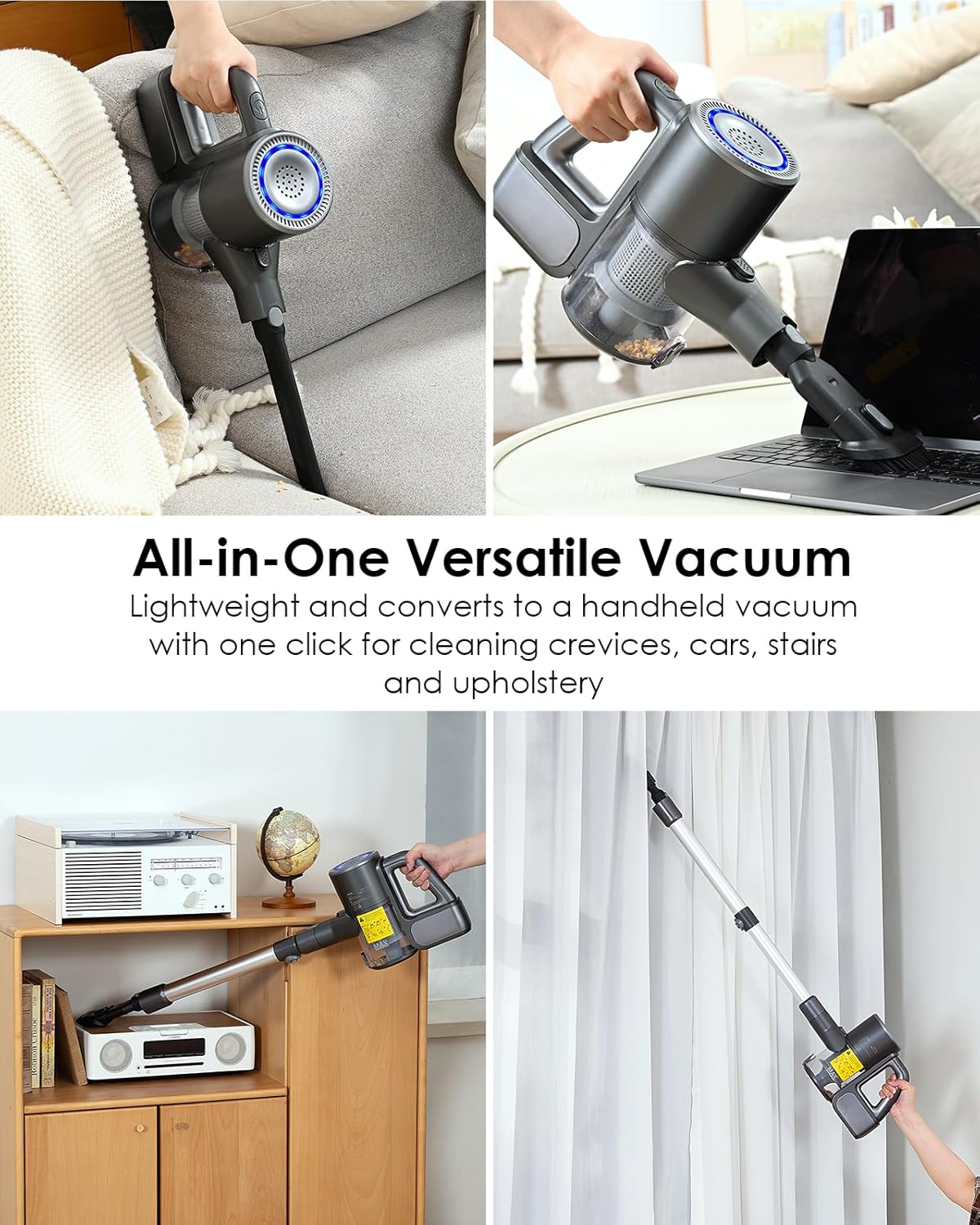 VersLife Cordless Vacuum Cleaner 40Kpa Stick for Home