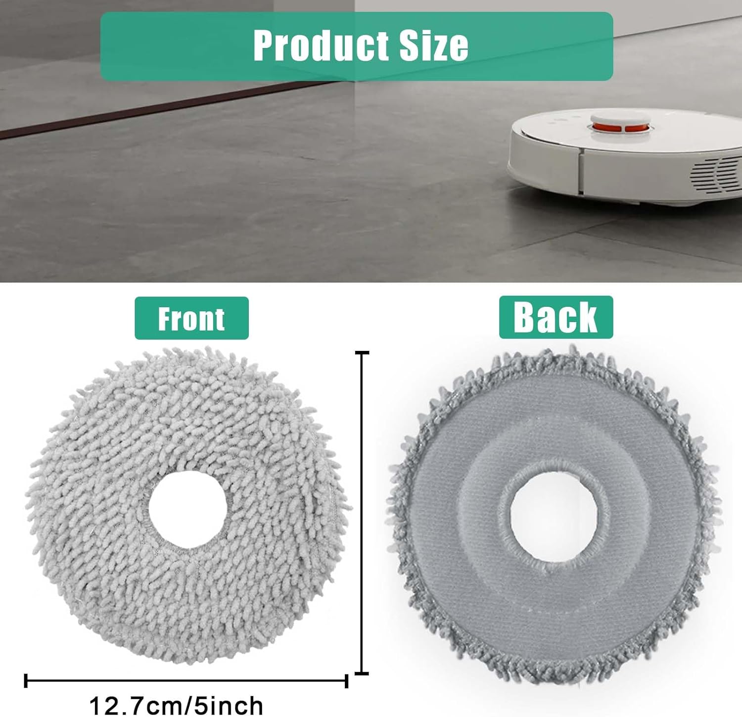 DianSung 6pcs Roborock Moppad Replacement Set