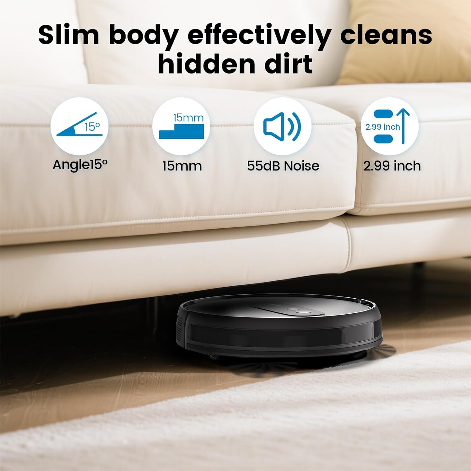 AIRROBO Robot Vacuum with 2800Pa Suction and Smart Navigation