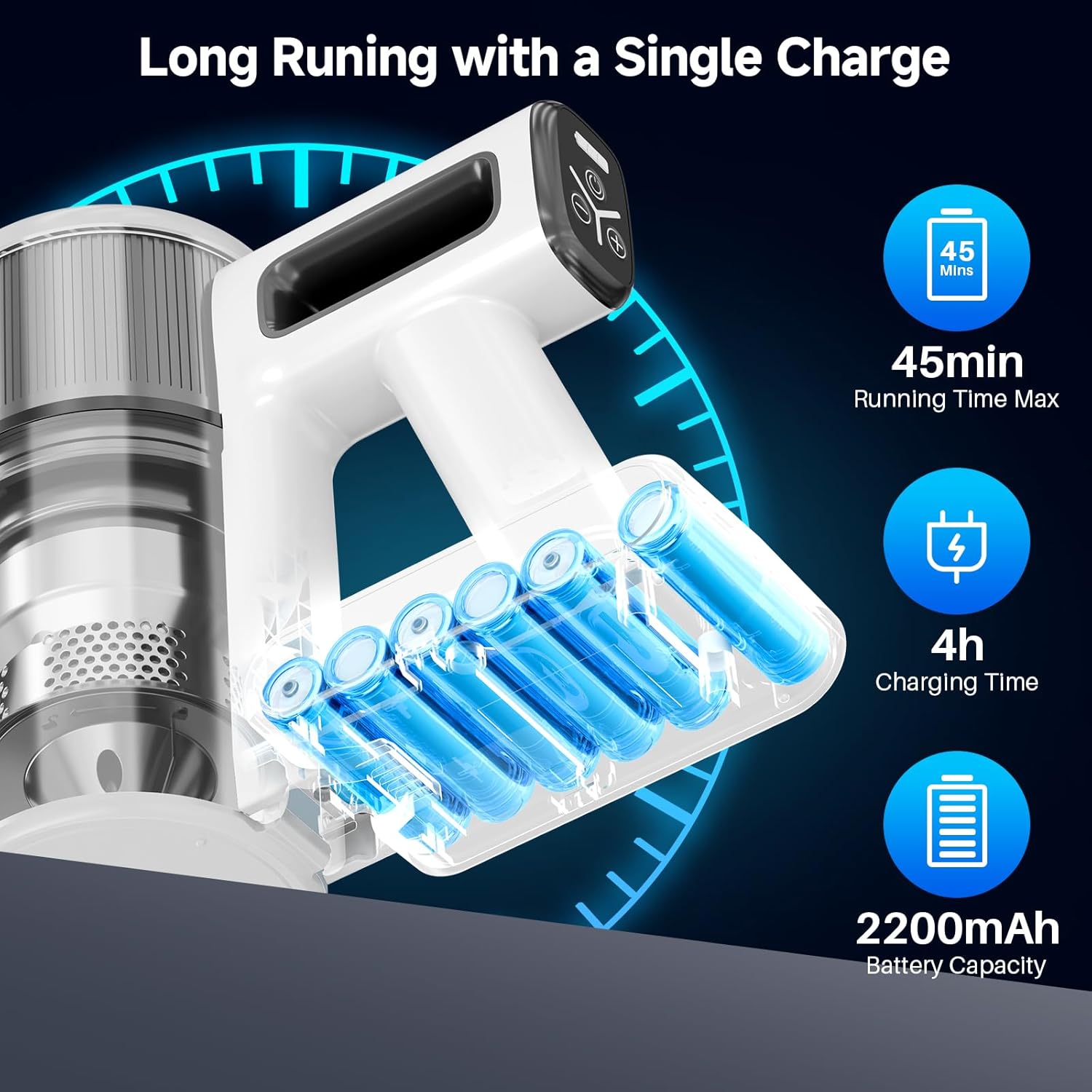 BSNAW Cordless Vacuum Cleaner 8-in-1 Stick