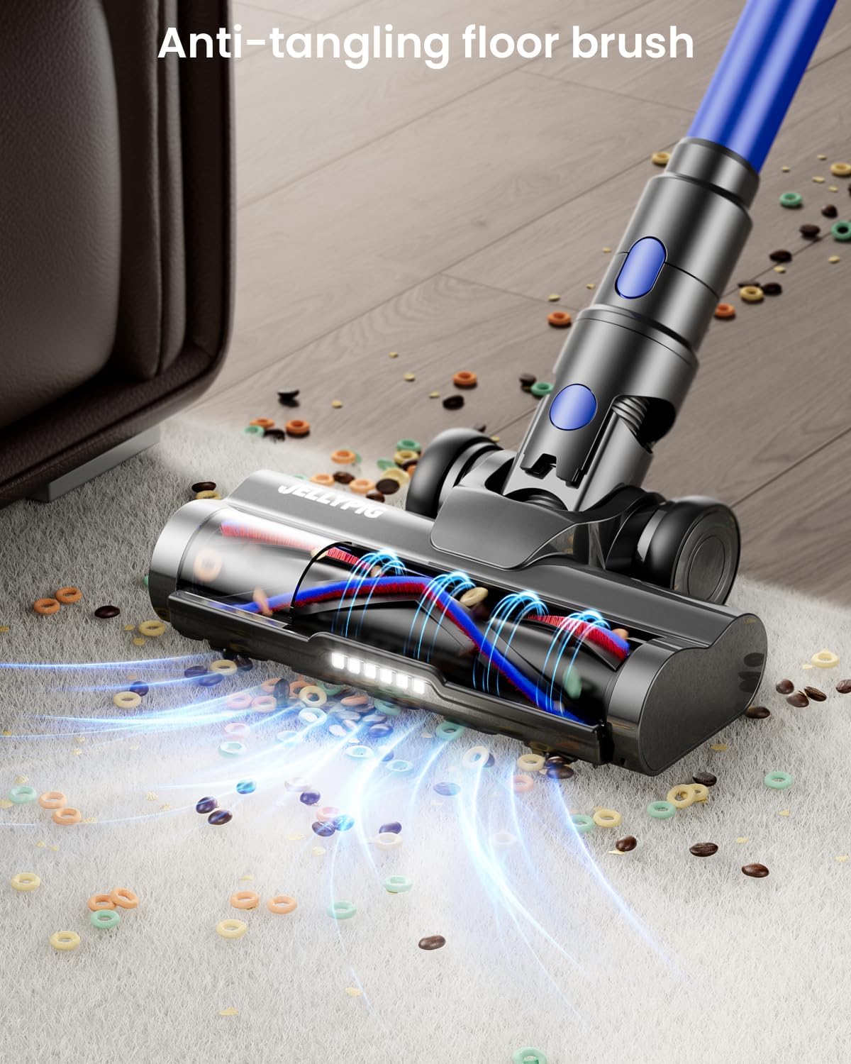 JELLYPIG Cordless Vacuum Cleaner 580W 48KPA 65Mins