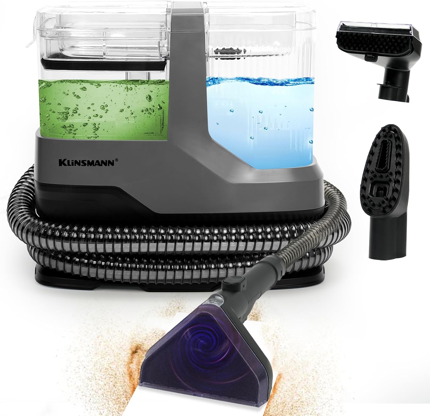 Klinsmann Portable Carpet Cleaner Machine with 17KPa Suction Power