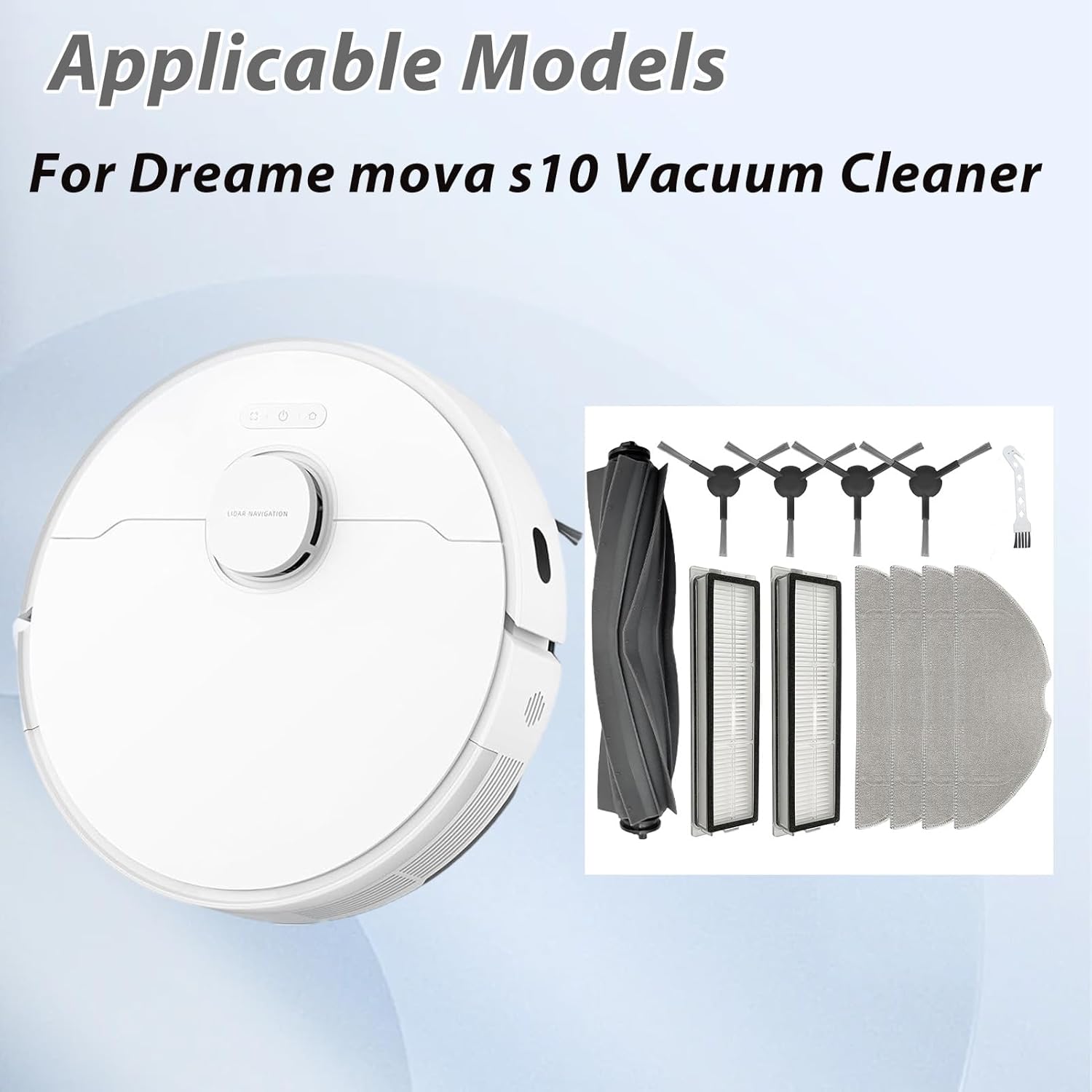 12Pcs Accessories Kit for Dreame Mova S10 Vacuum Cleaner