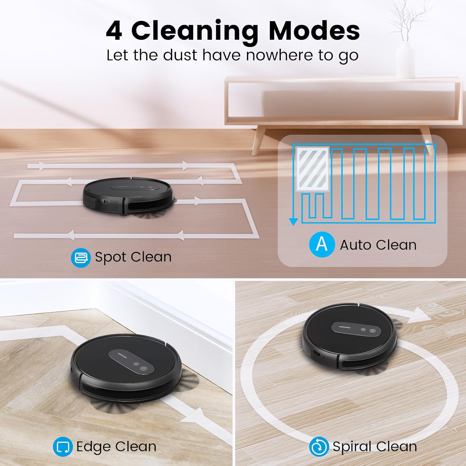 AIRROBO Robot Vacuum with 2800Pa Suction and Smart Navigation