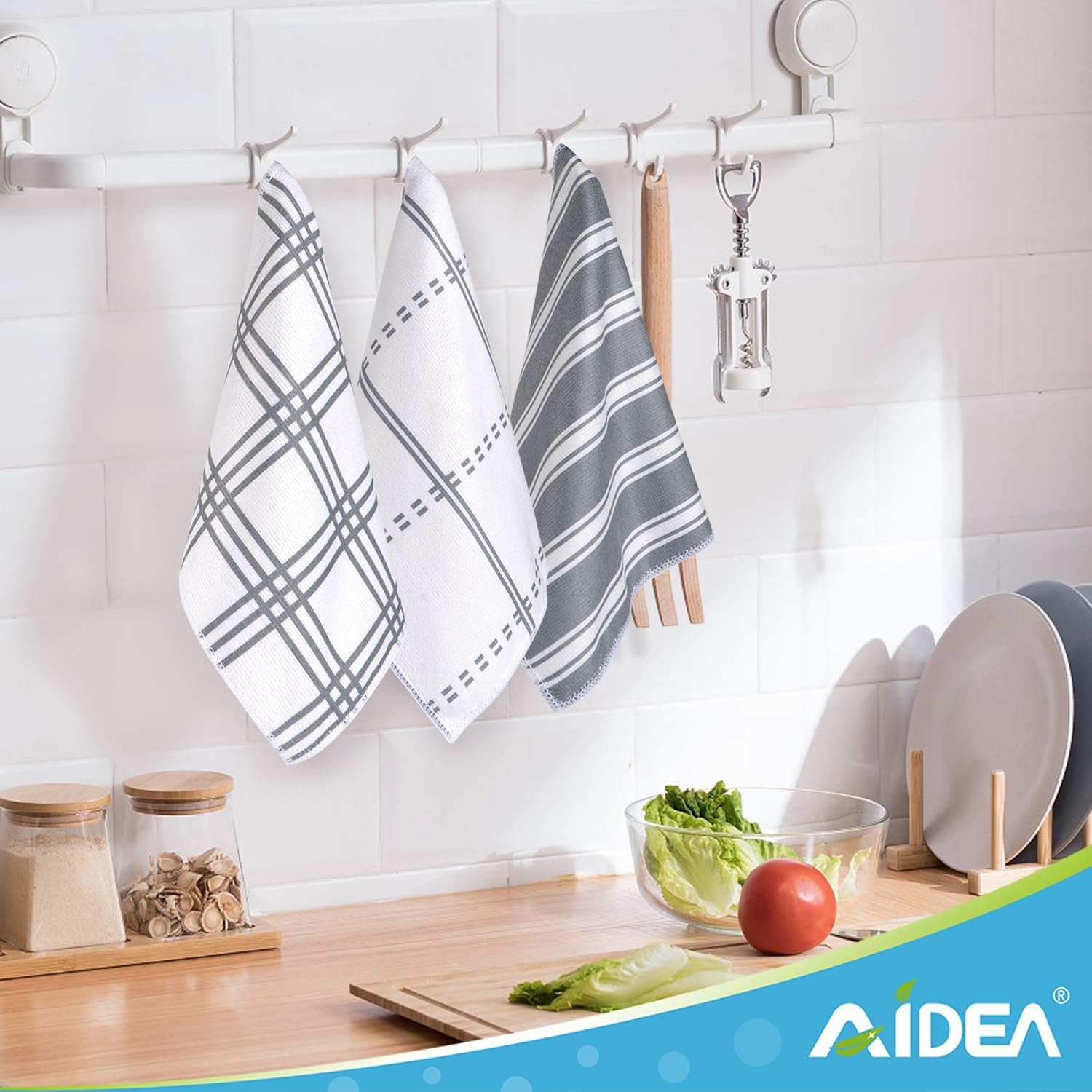 AIDEA Kitchen Towels 24 Count Dish Cloths Set