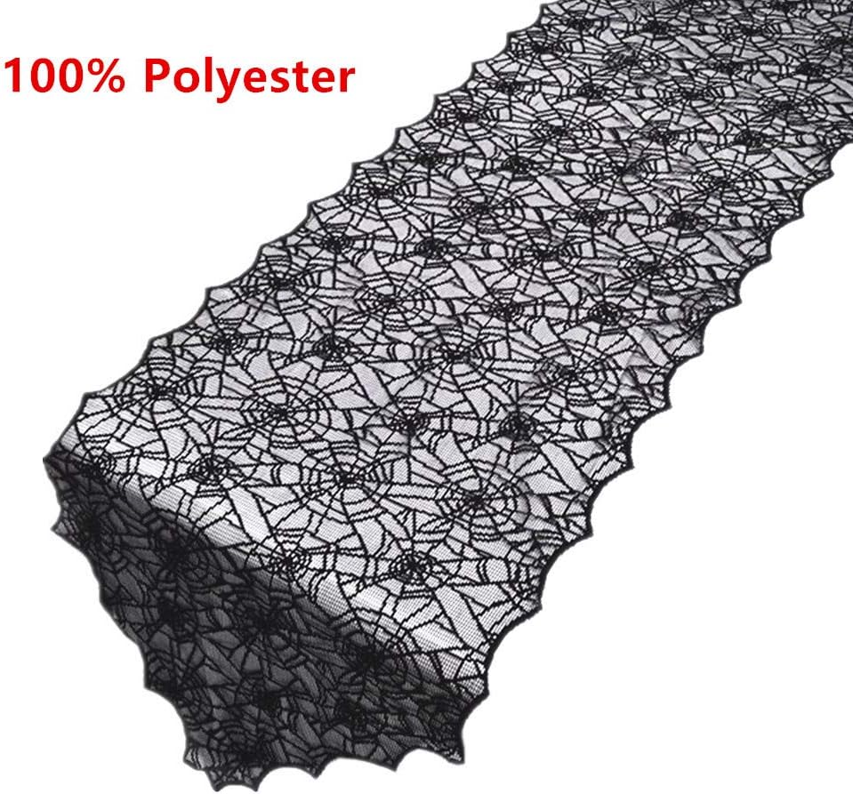 ibohr Halloween Table Runner with Spider Web Design