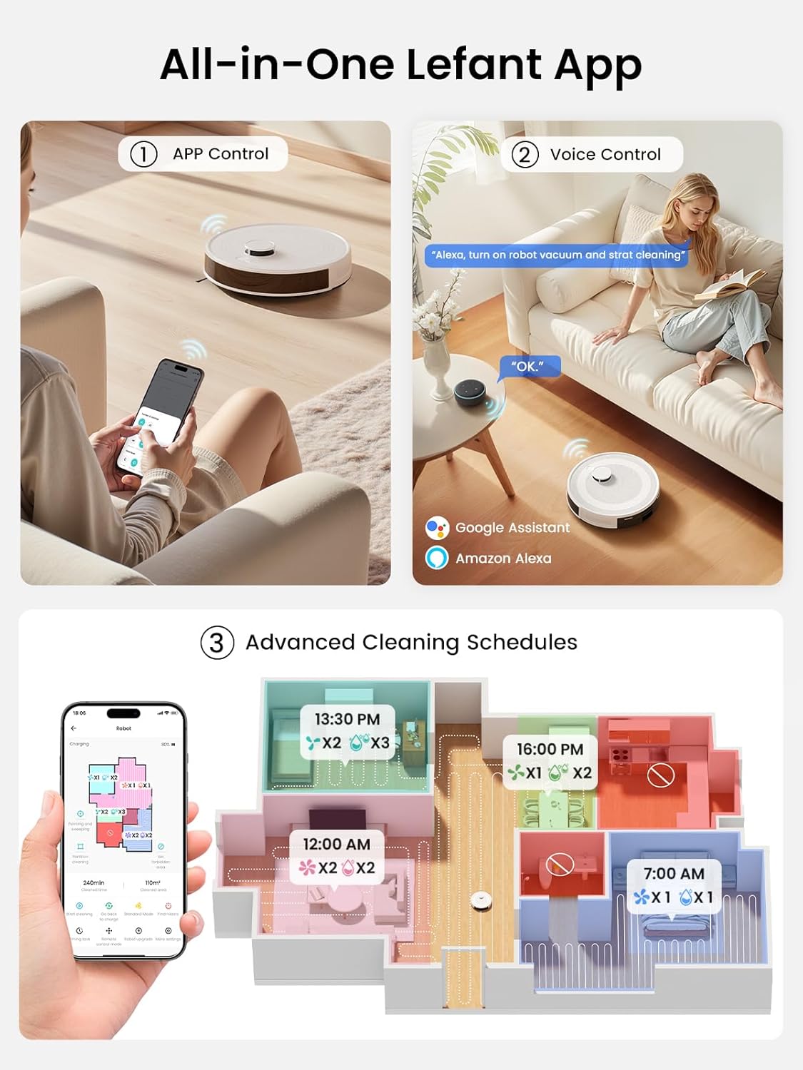 Lefant LiDAR Robot Vacuum and Mop with 45-Day Self-Emptying