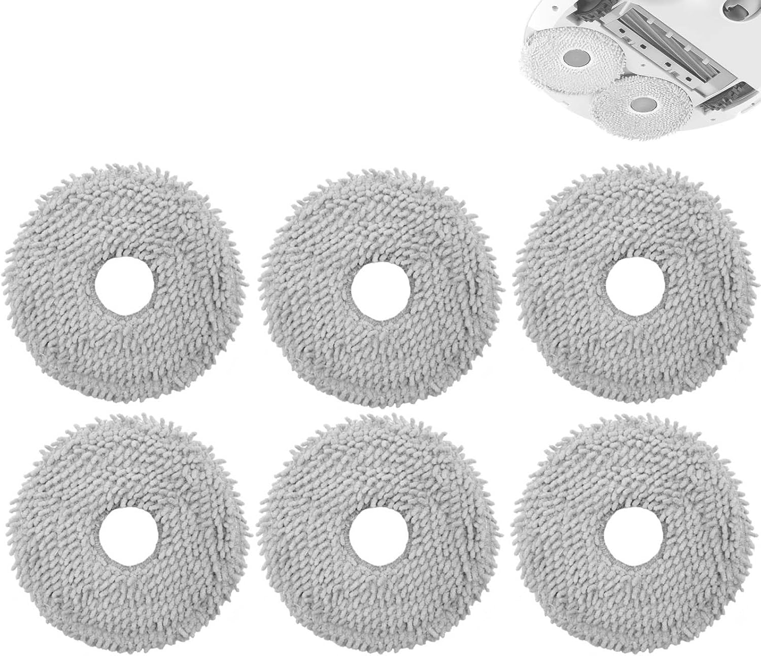 DianSung 6pcs Roborock Moppad Replacement Set