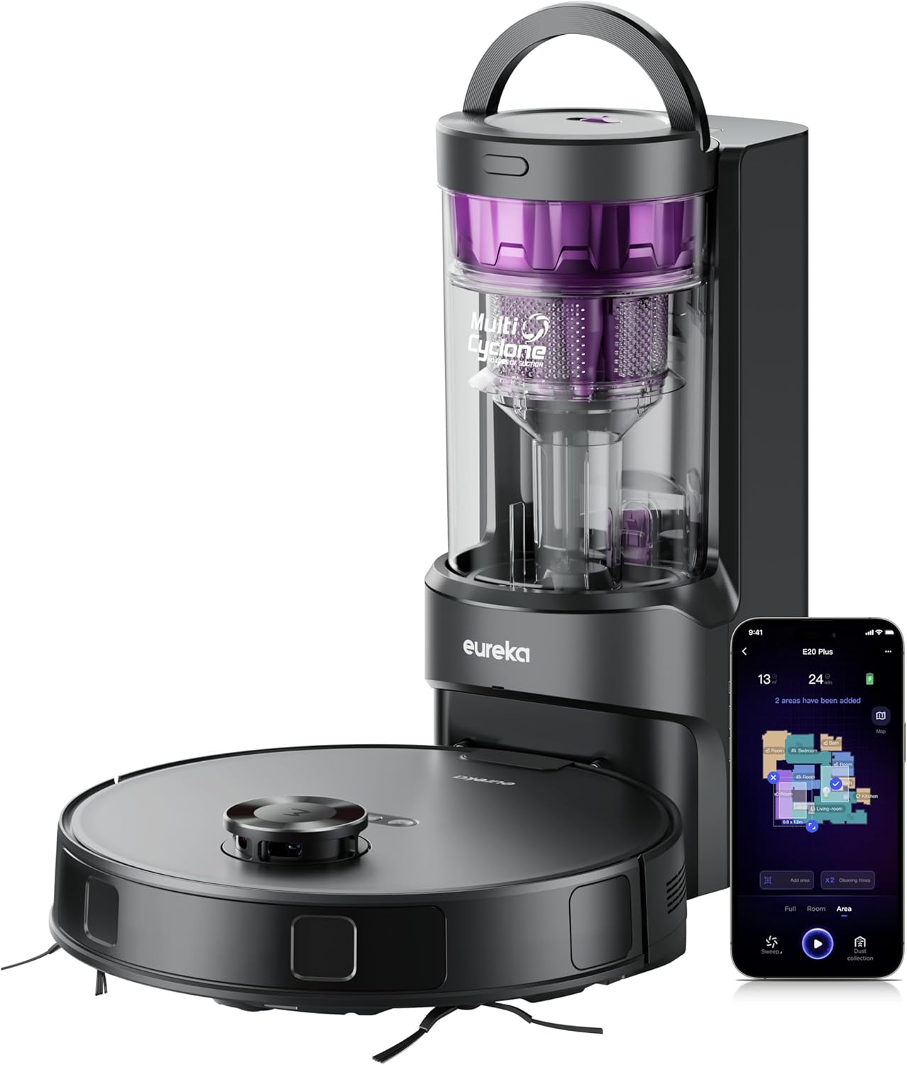 Eureka E20 Plus Robot Vacuum with Self Emptying Station 45-Day Capacity