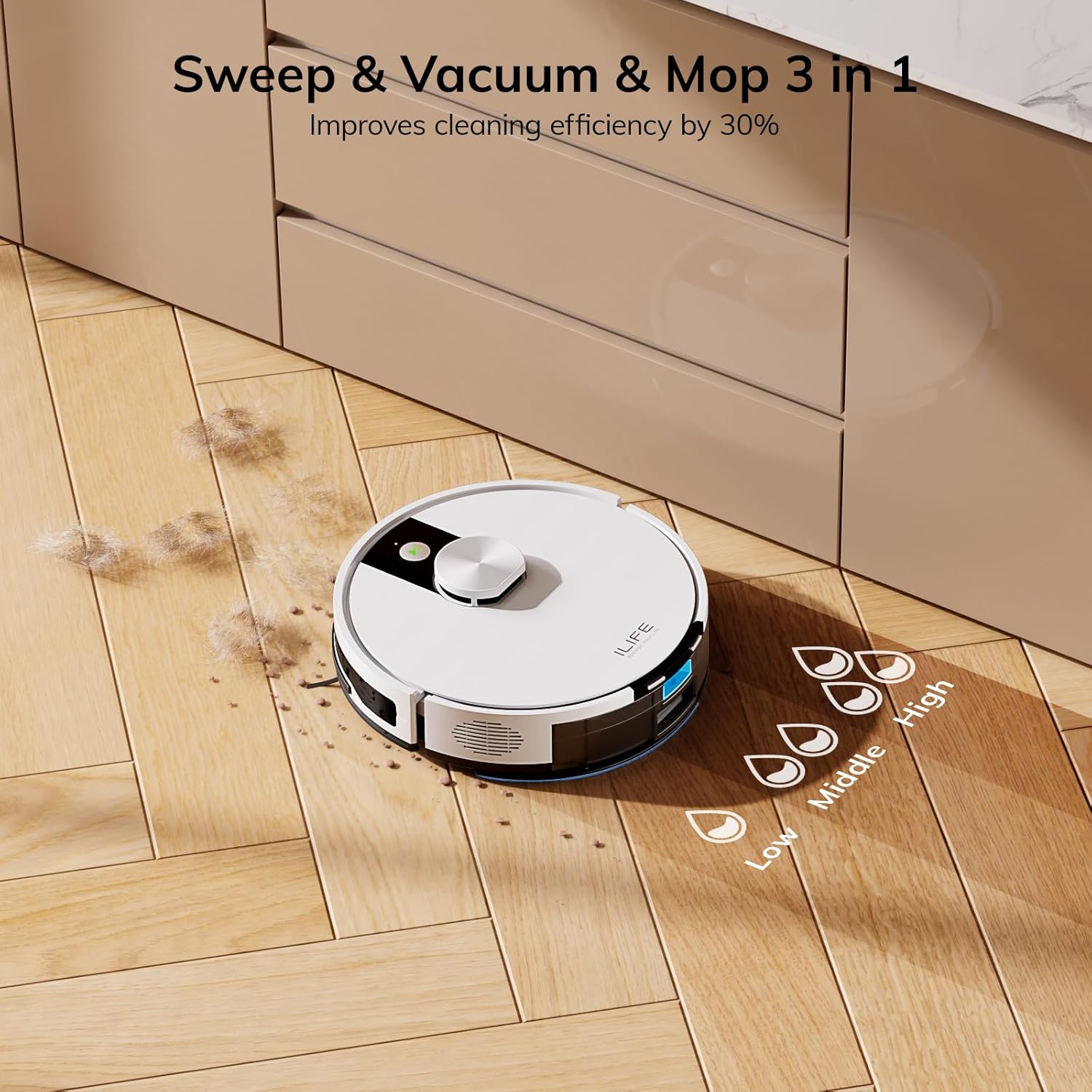 ILIFE A12 Pro Robot Vacuum and Mop Combo with Self Emptying Station