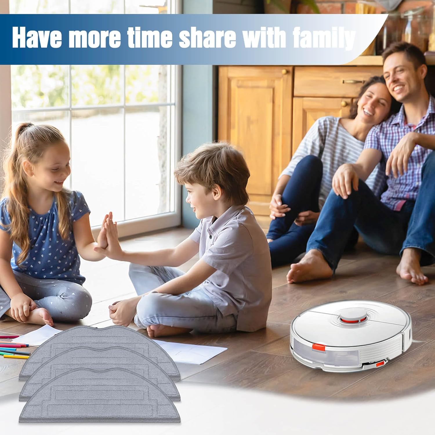 Robot Mop Cloth Vacuum Accessories 6Pack Replacement
