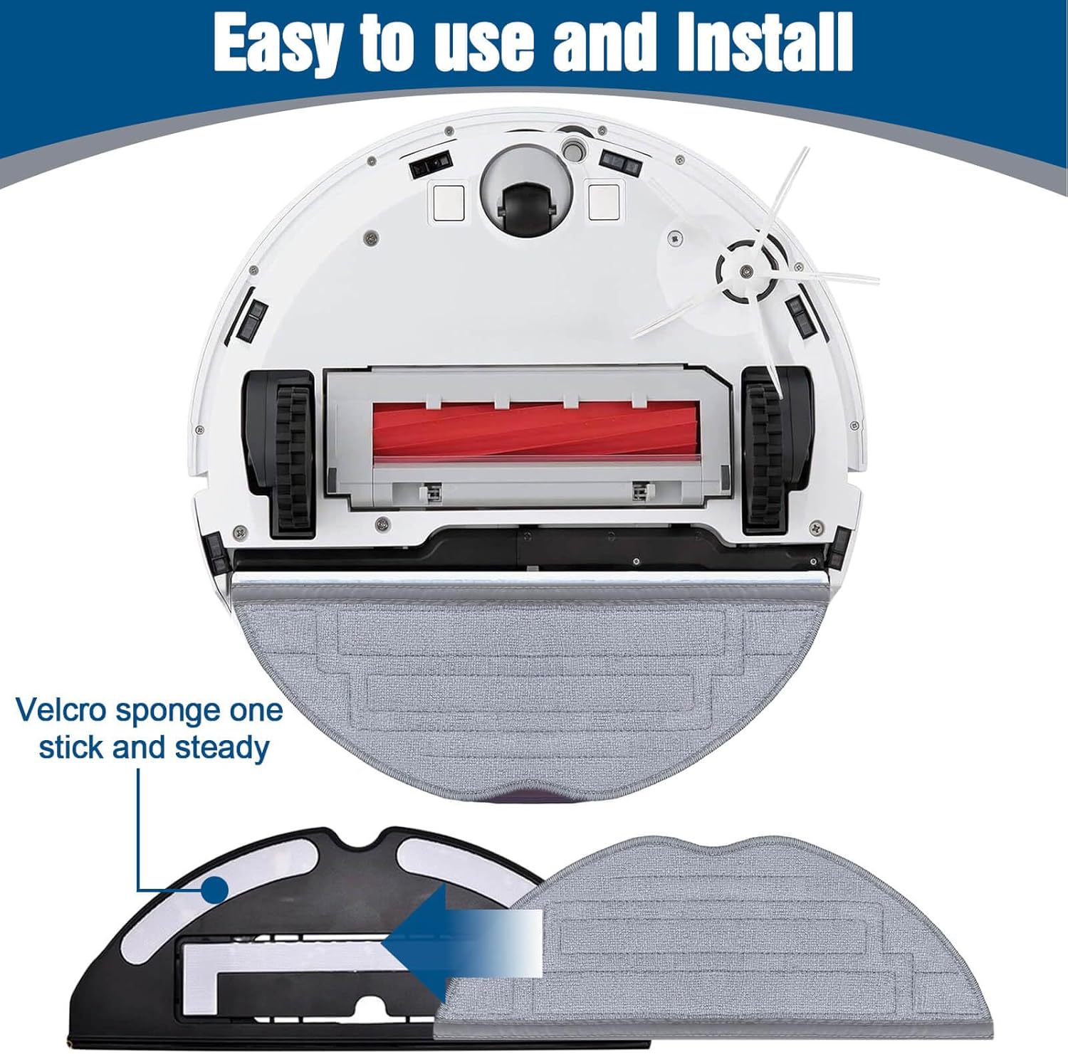 Robot Mop Cloth Vacuum Accessories 6Pack Replacement