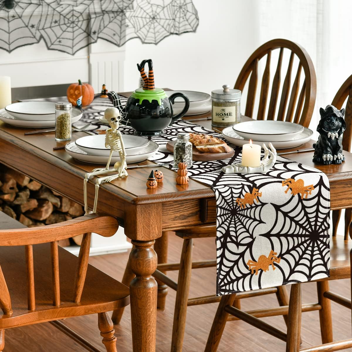 Artoid Mode Spider Web Table Runner 13x72 Inch