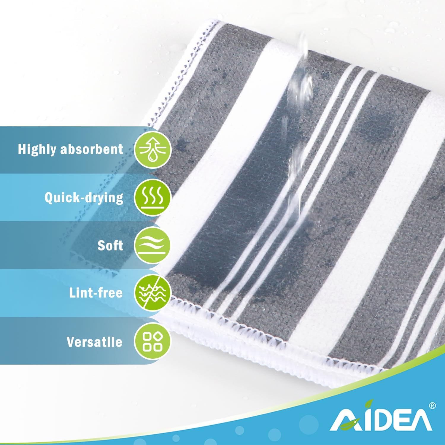 AIDEA Kitchen Towels 24 Count Dish Cloths Set