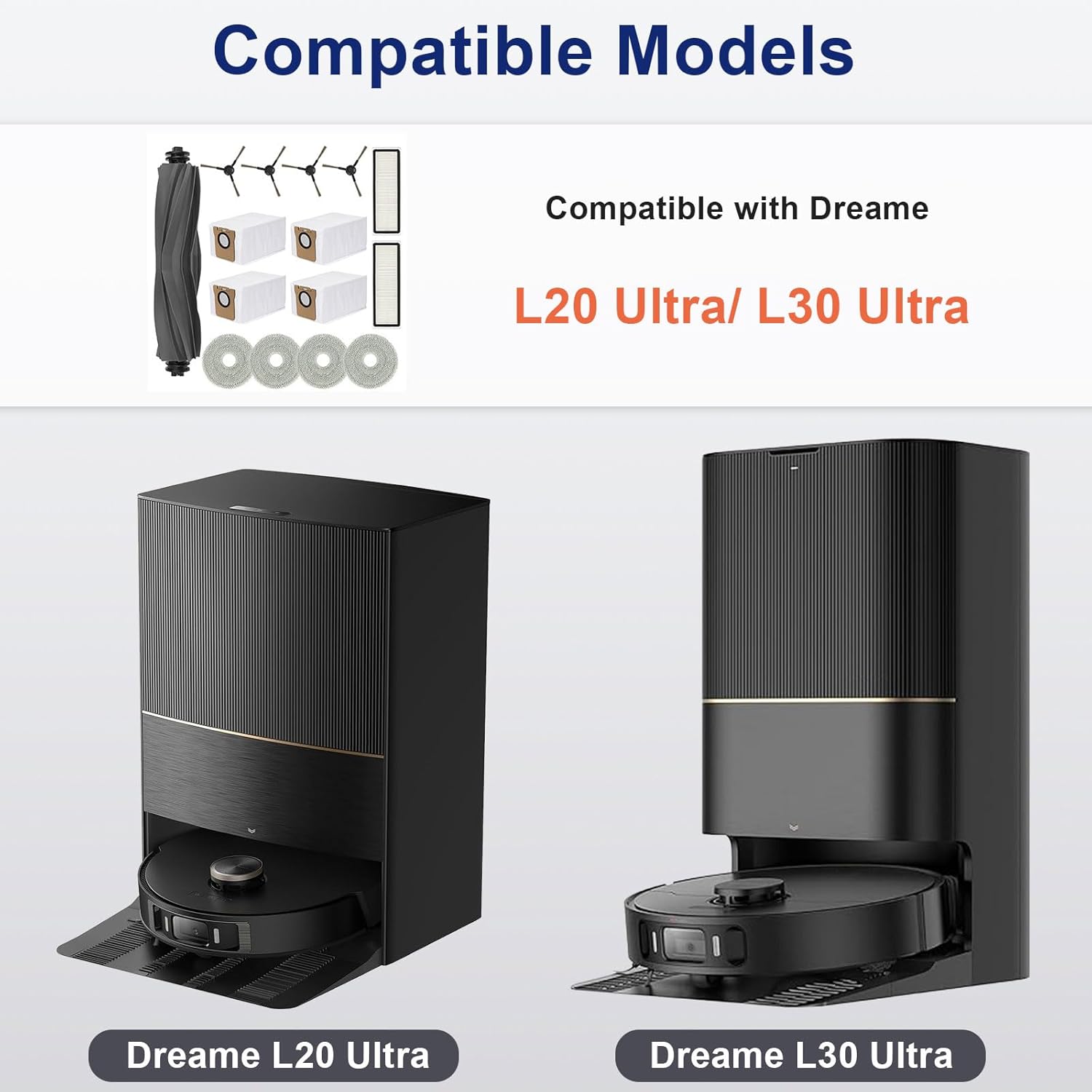 15 PCS Dreame L20 L30 Ultra Replacement Parts Kit