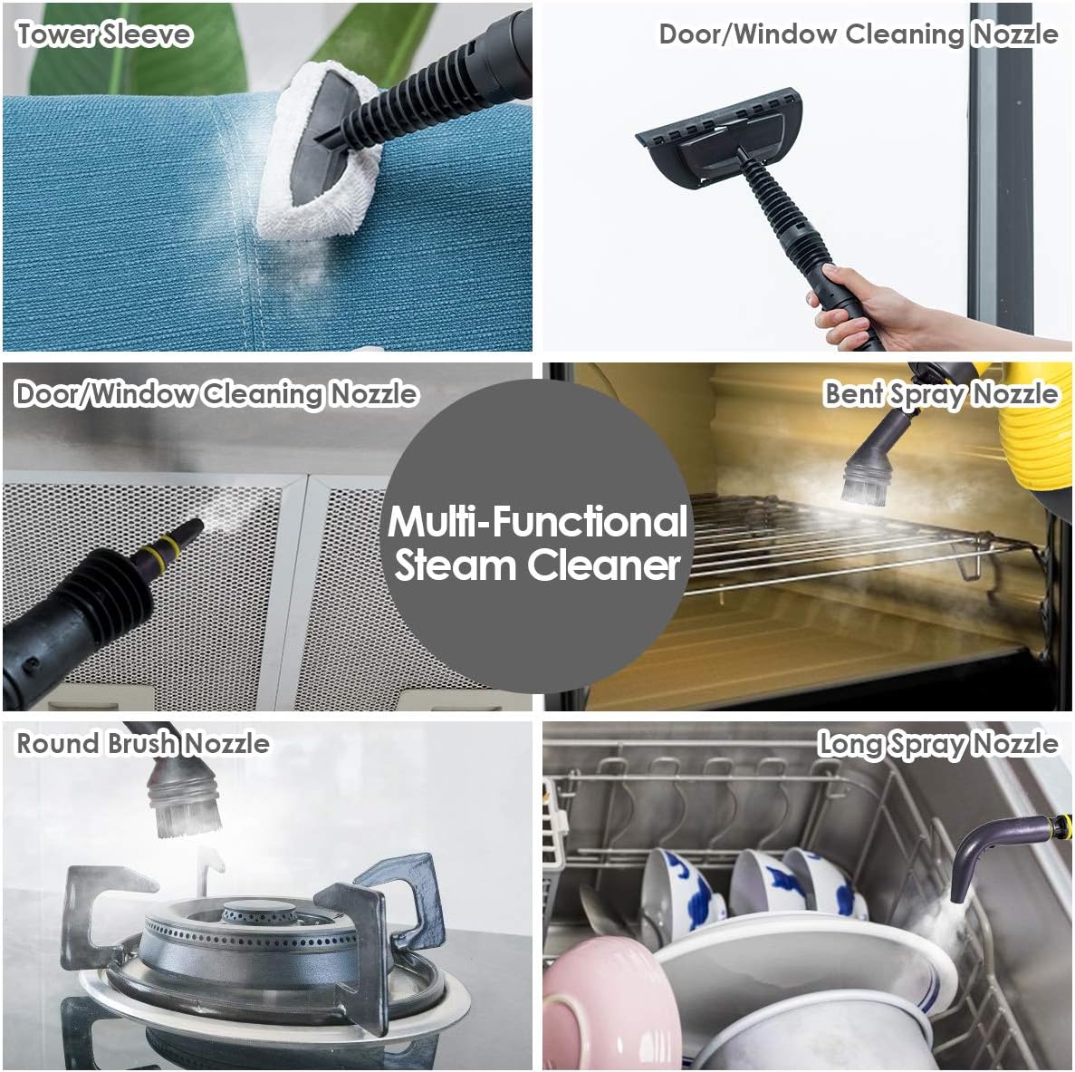 Goplus Handheld Steam Cleaner with 9 Piece Accessories