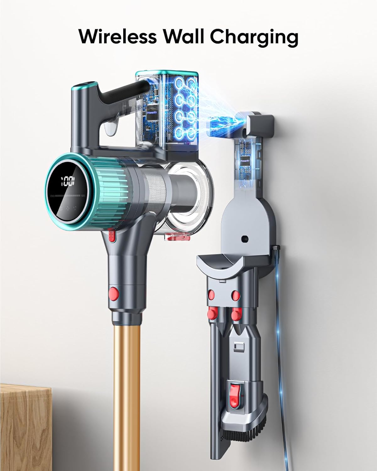 Powerffy Cordless Vacuum Cleaner 45KPa 550W