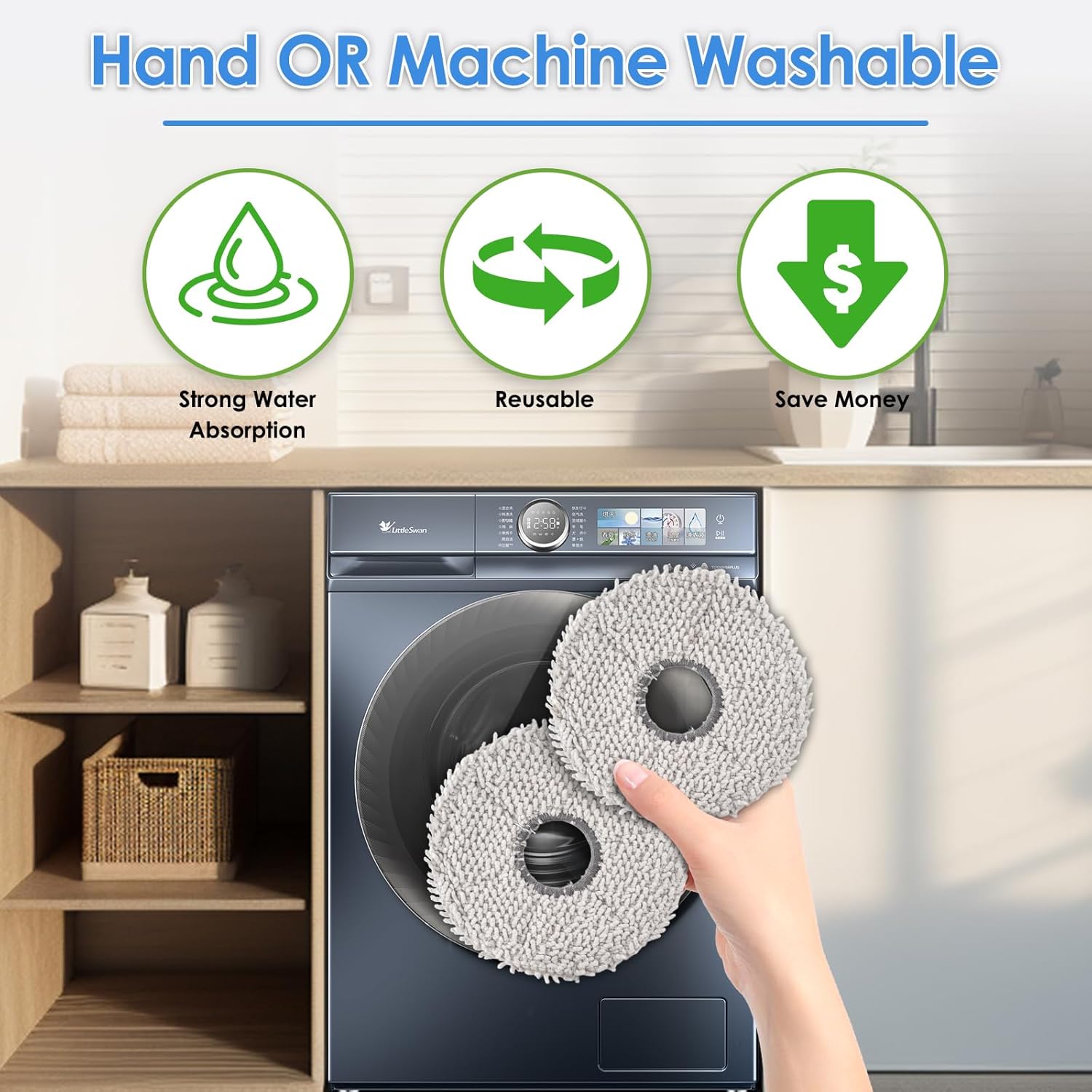 6 Pack T30S Mop Pads Compatible with ECOVACS DEEBOT Models