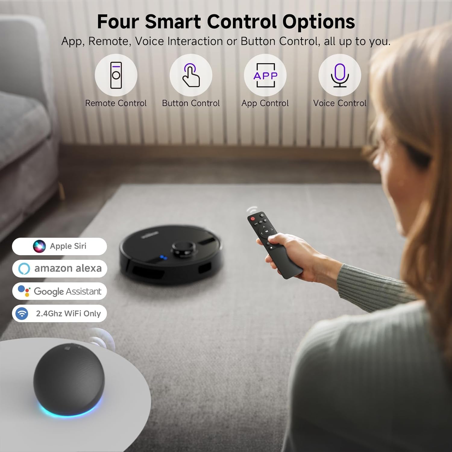 MONSGA Robot Vacuum and Mop Combo with 5000Pa Suction