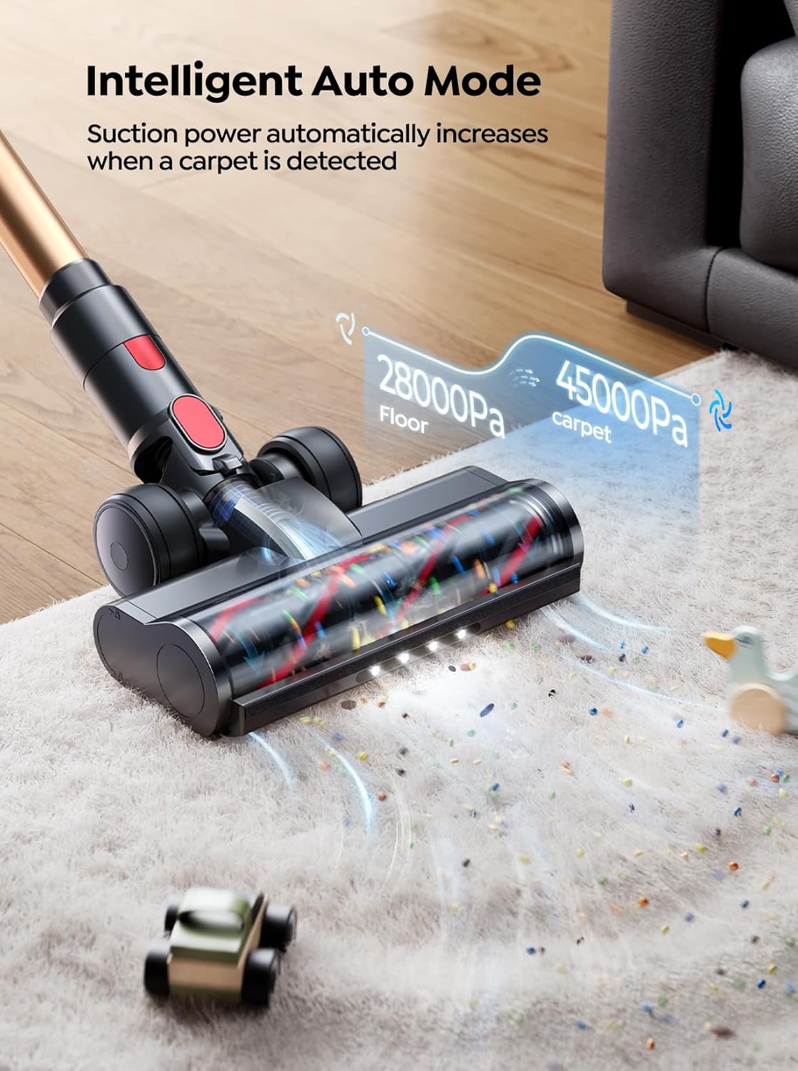 SMOTURE Cordless Vacuum Cleaner 550W 45KPA 60 Mins Runtime