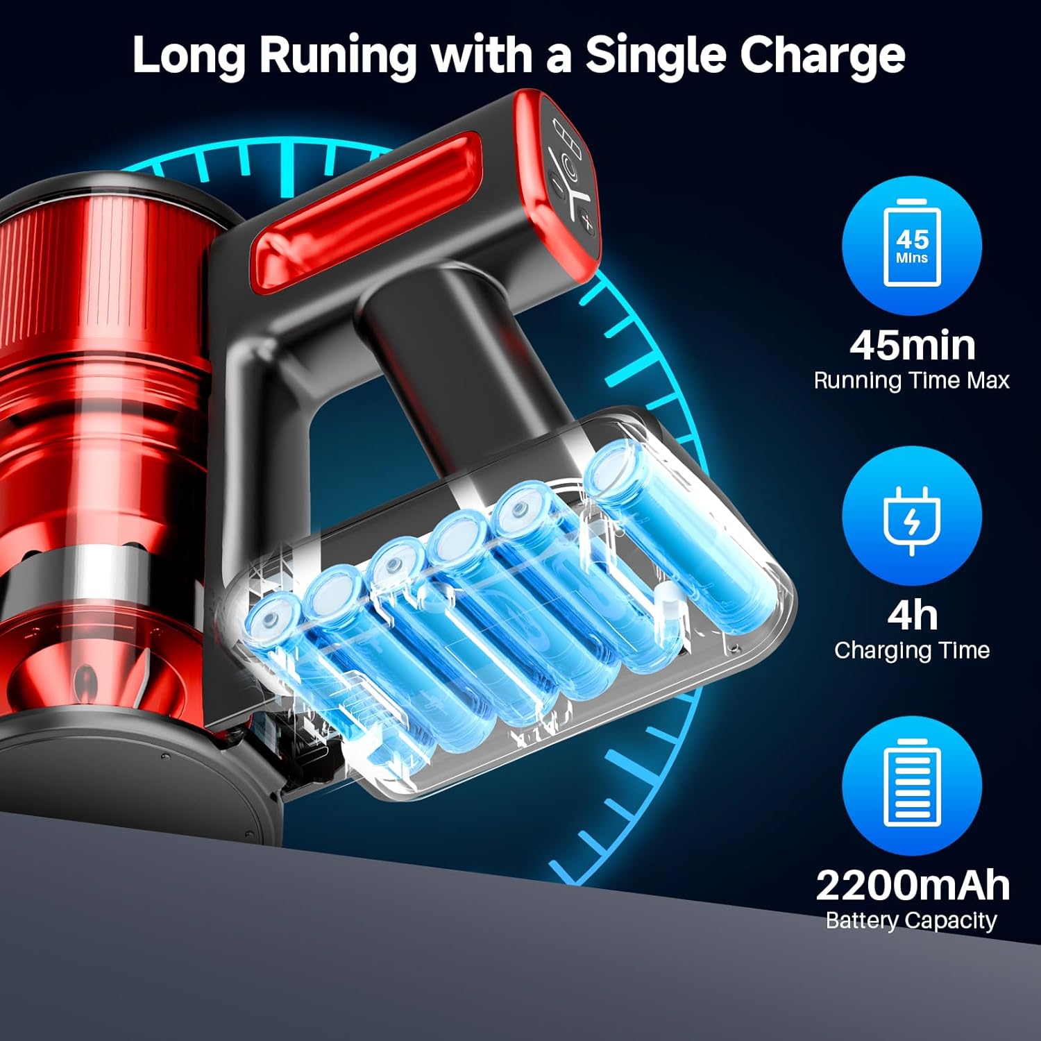 BSNAW Cordless Stick Vacuum 8-in-1 Powerful Deep Cleaner