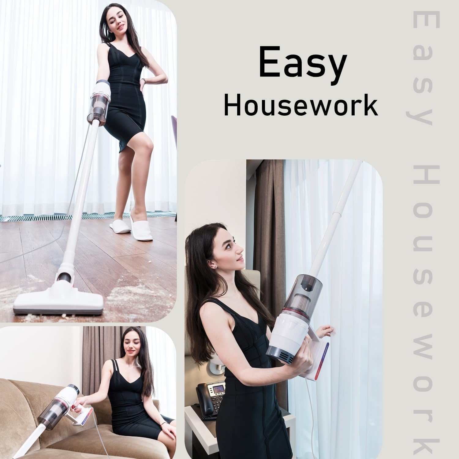 KEROMEE Ultralight Stick Vacuum 5-in-1 Powerful Suction